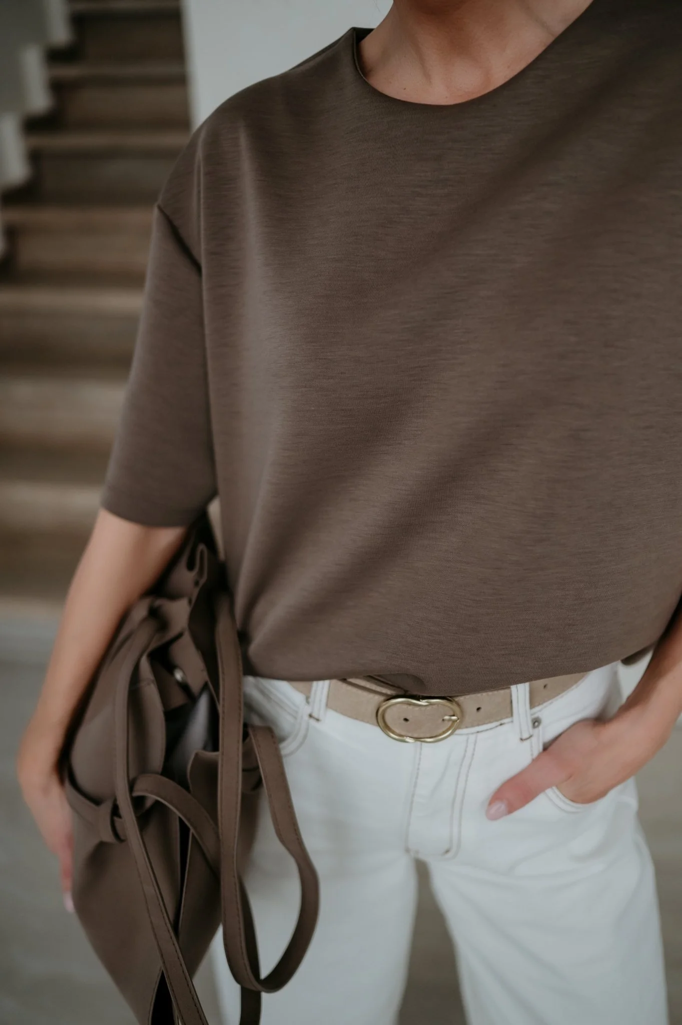 Addome t-shirt I Taupe - Image 3