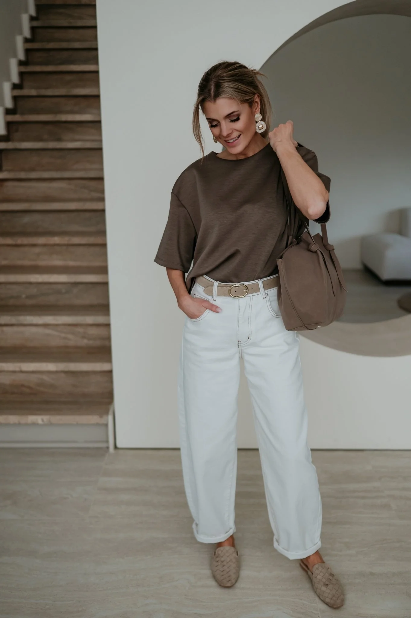 Addome t-shirt I Taupe - Image 5