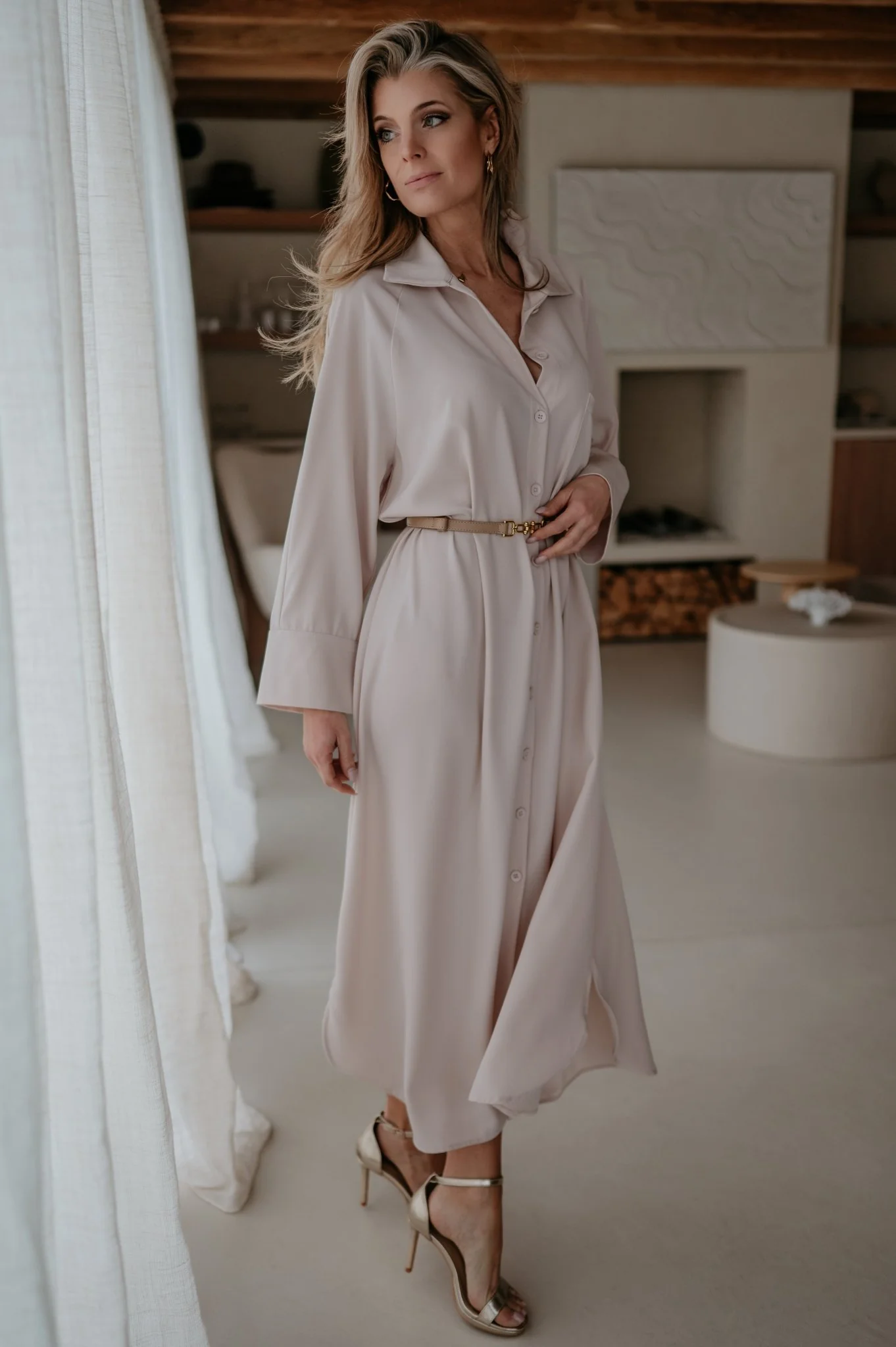 Alide dress I Beige - Image 15