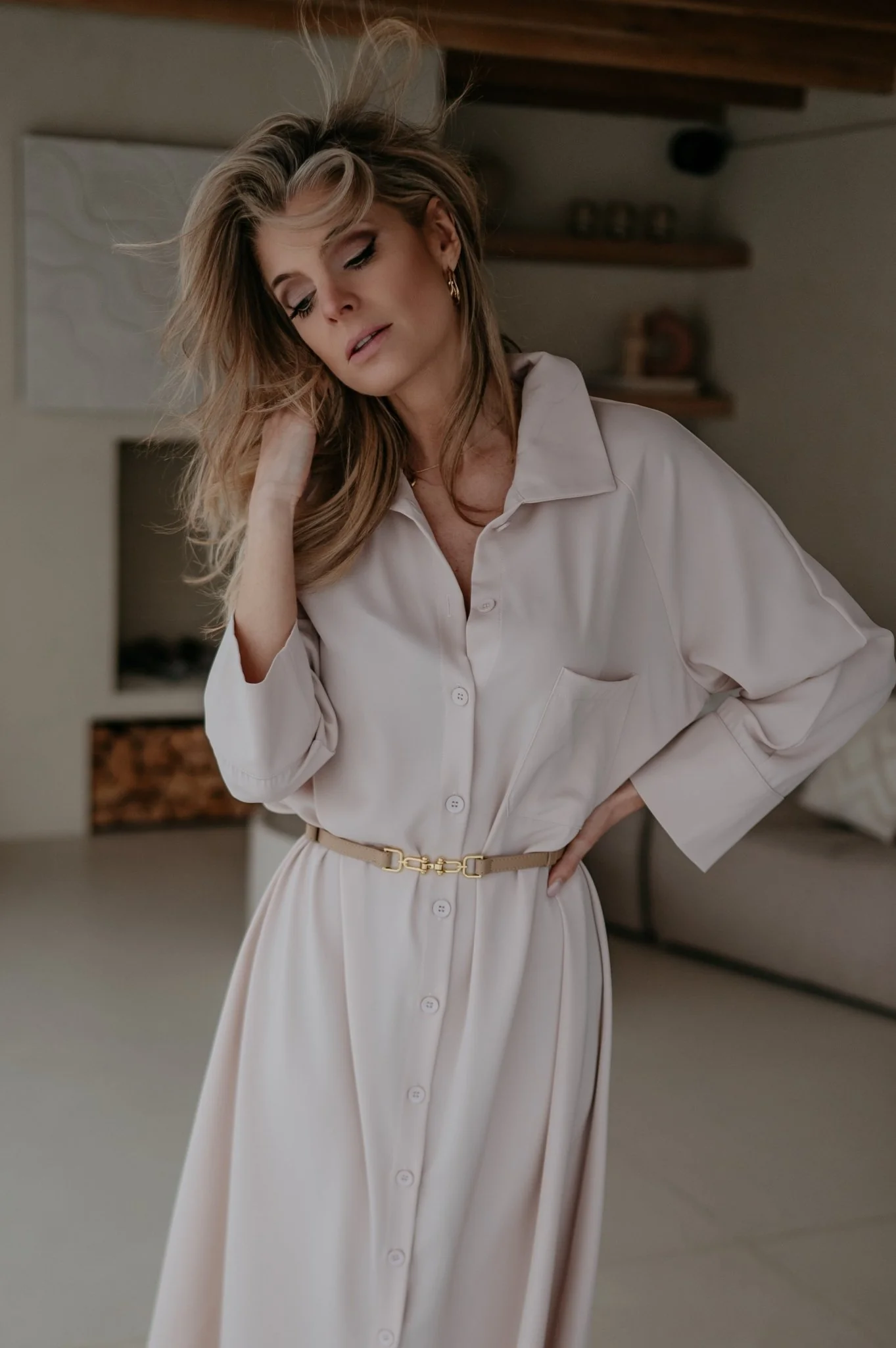 Alide dress I Beige - Image 6