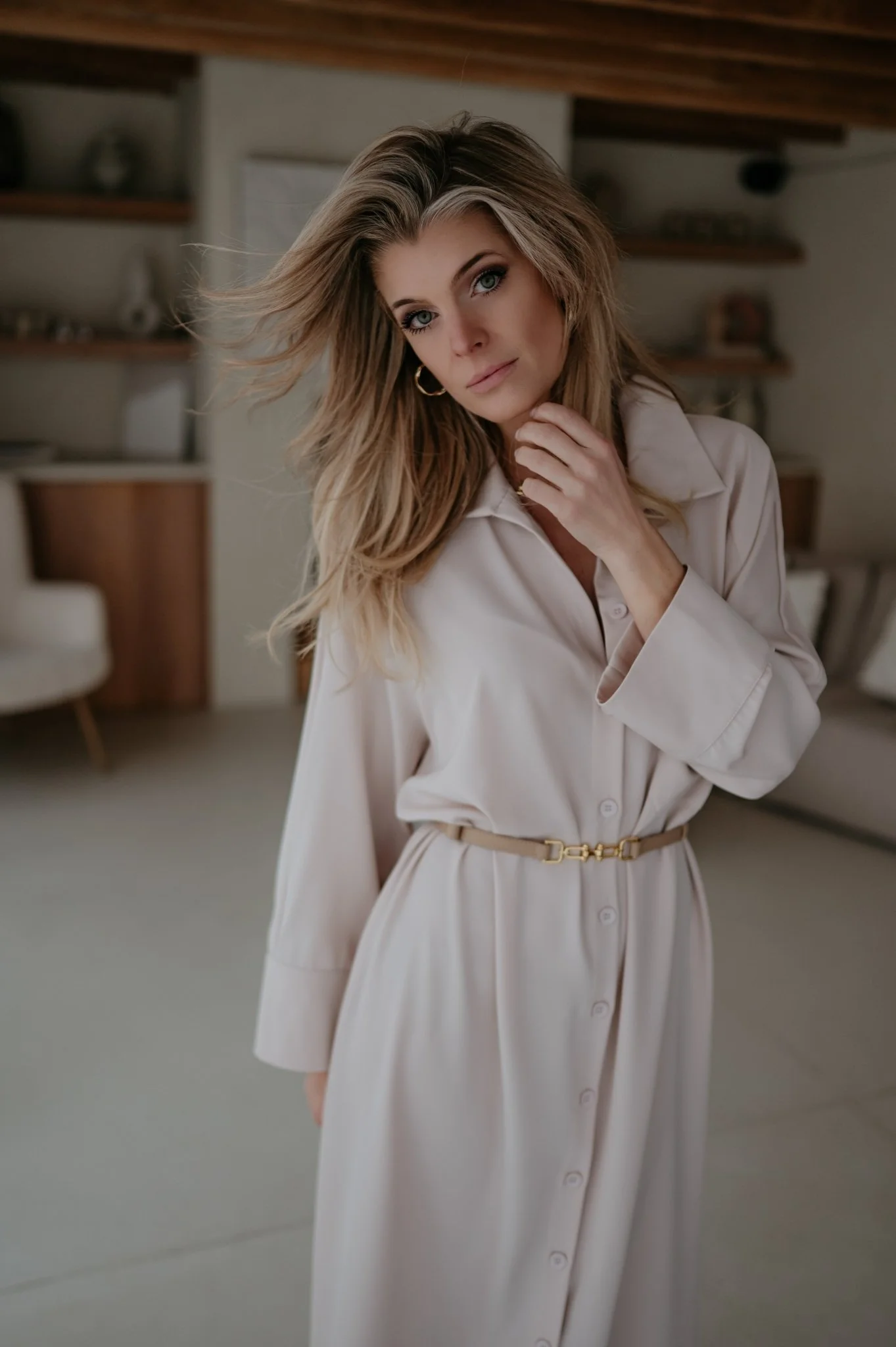 Alide dress I Beige - Image 8