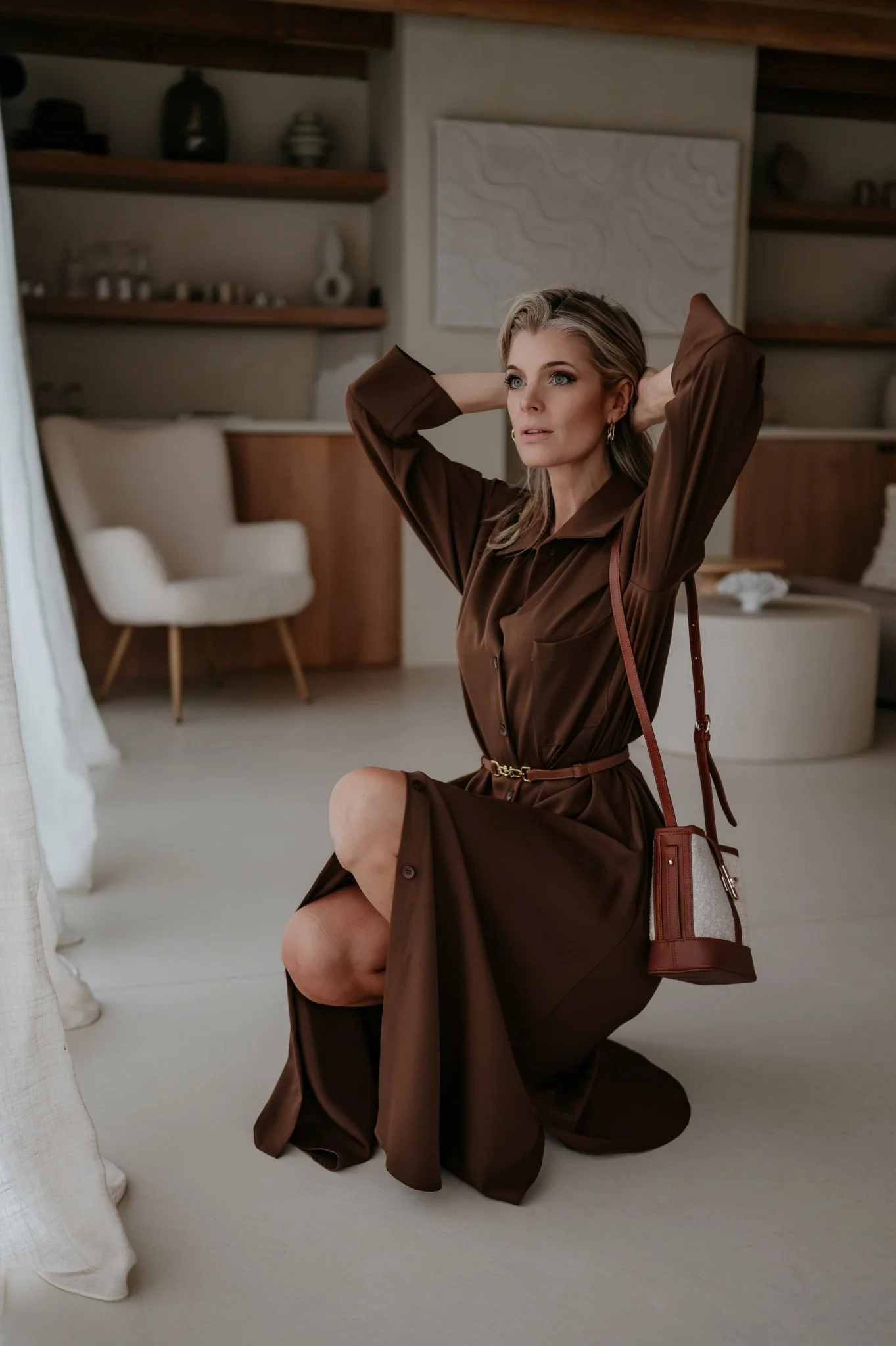 Alide dress I Chocolate Brown - Image 3