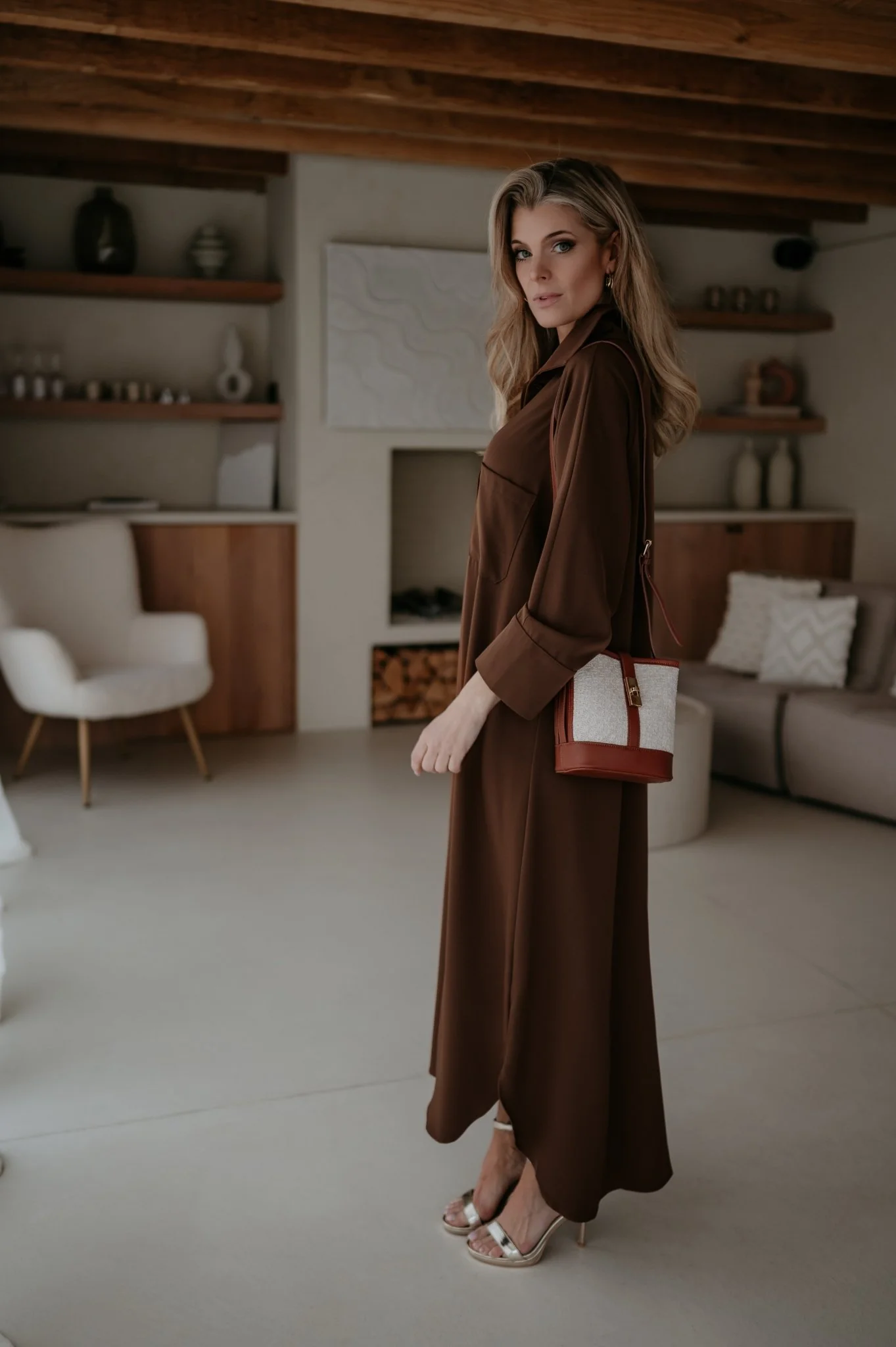 Alide dress I Chocolate Brown - Image 4