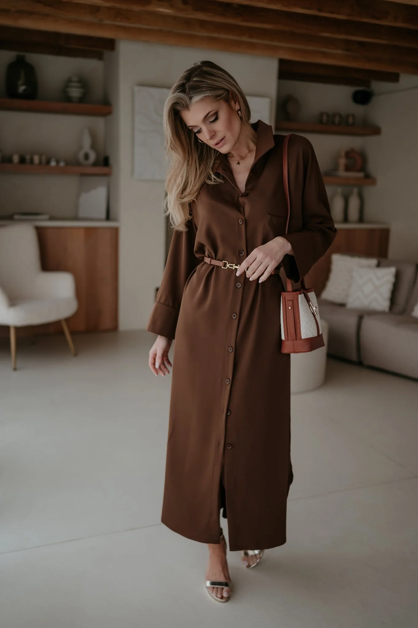 Alide dress I Chocolate Brown - Image 6