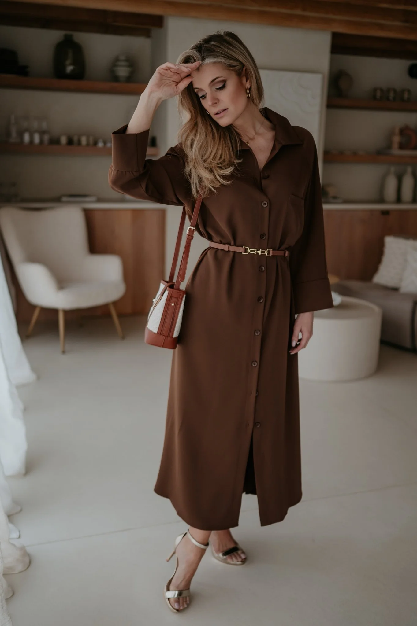 Alide dress I Chocolate Brown - Image 8