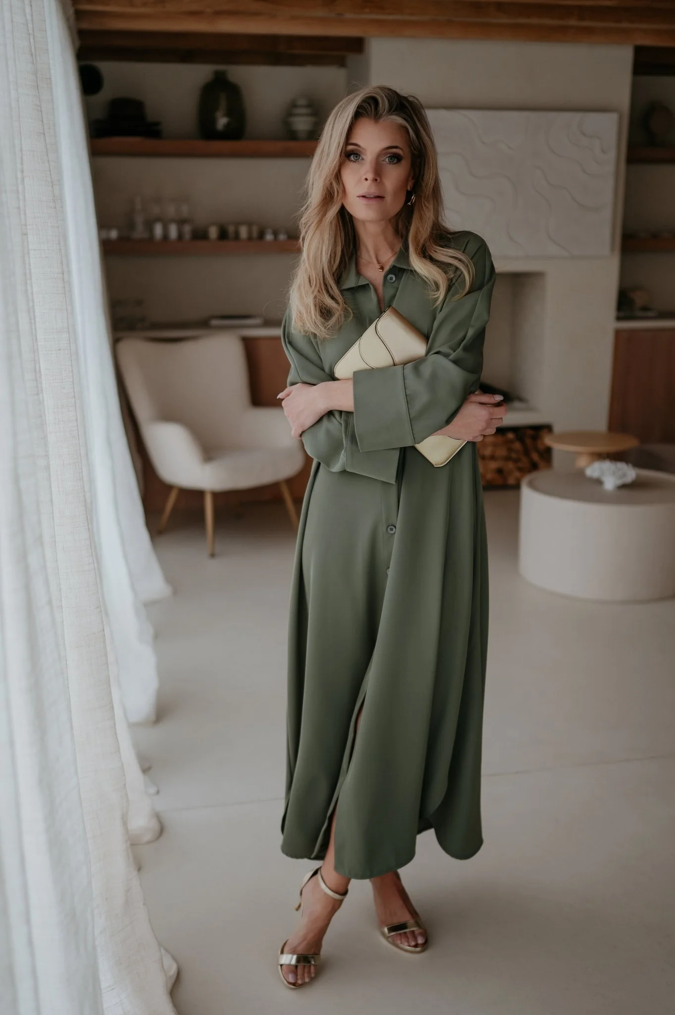 Alide dress I Khaki - Image 5