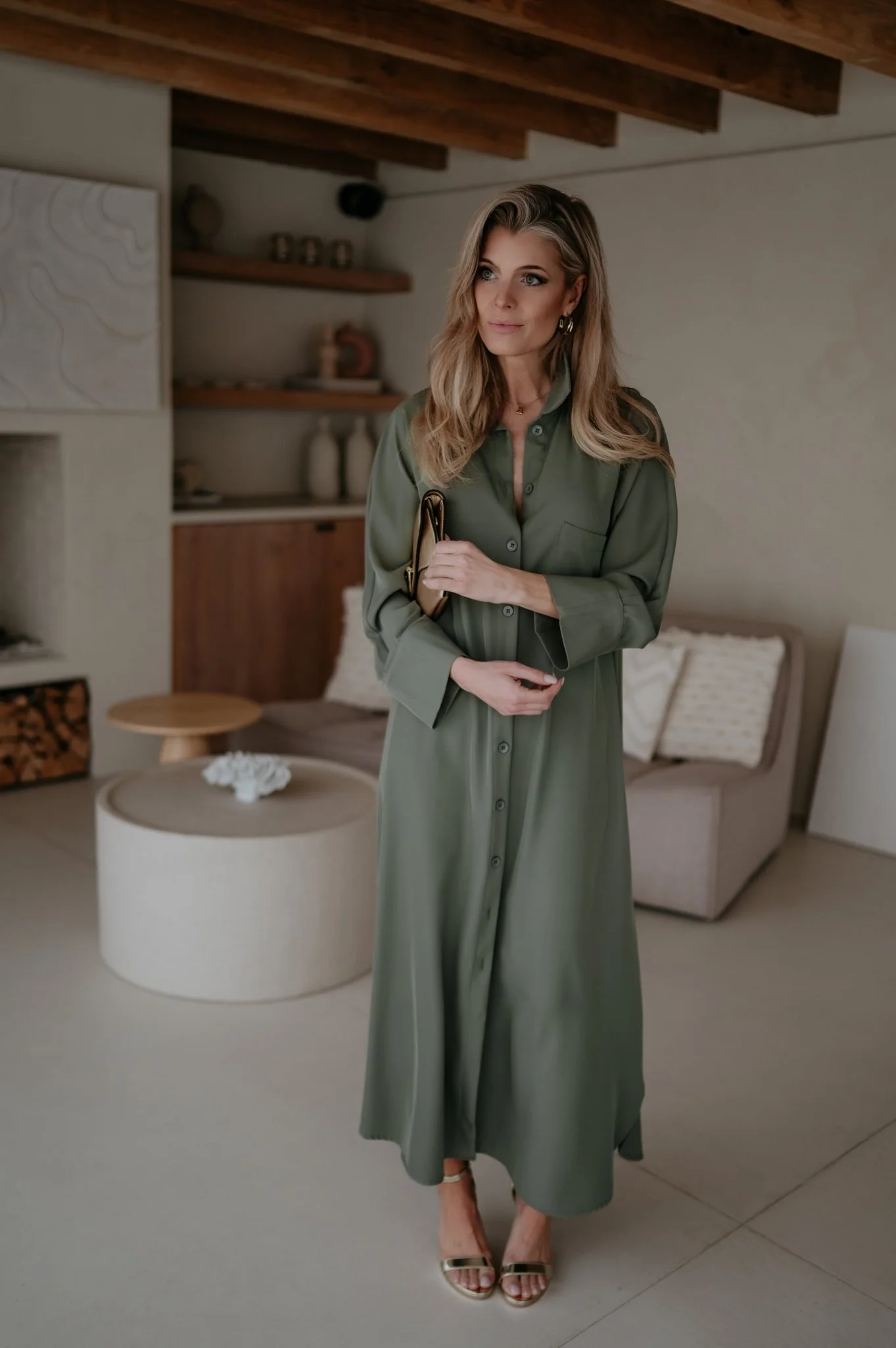 Alide dress I Khaki - Image 6