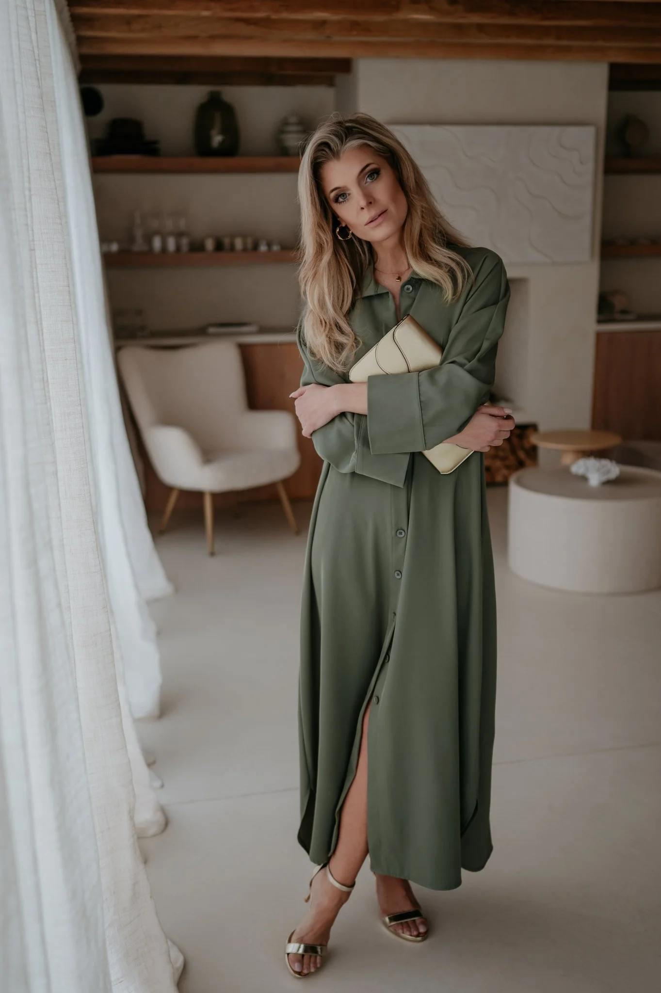 Alide dress I Khaki - Image 7