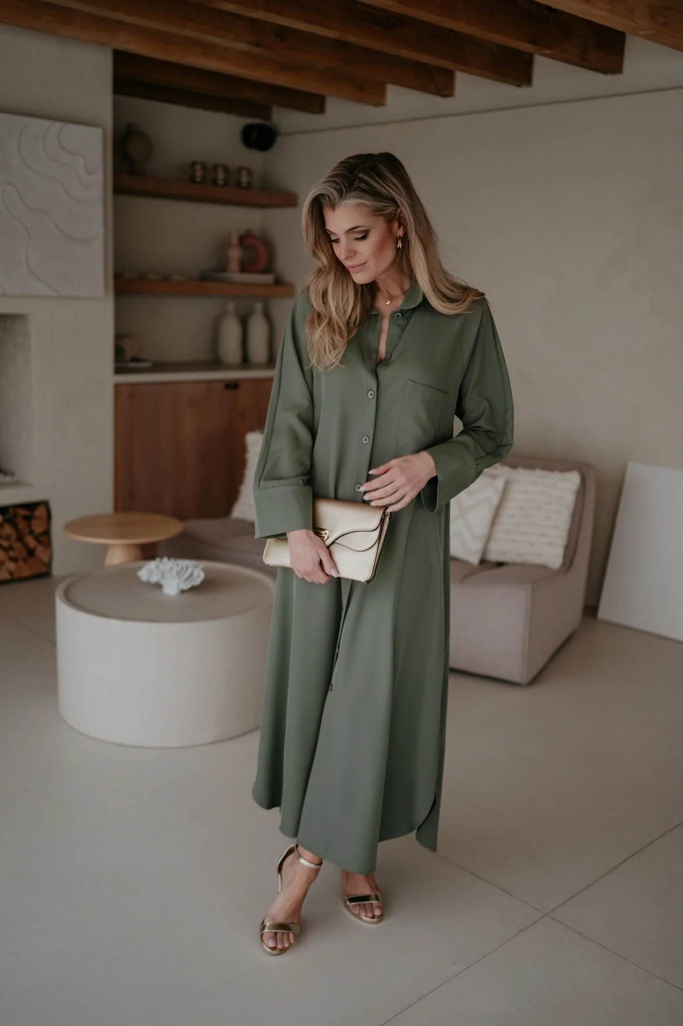 Alide dress I Khaki - Image 9