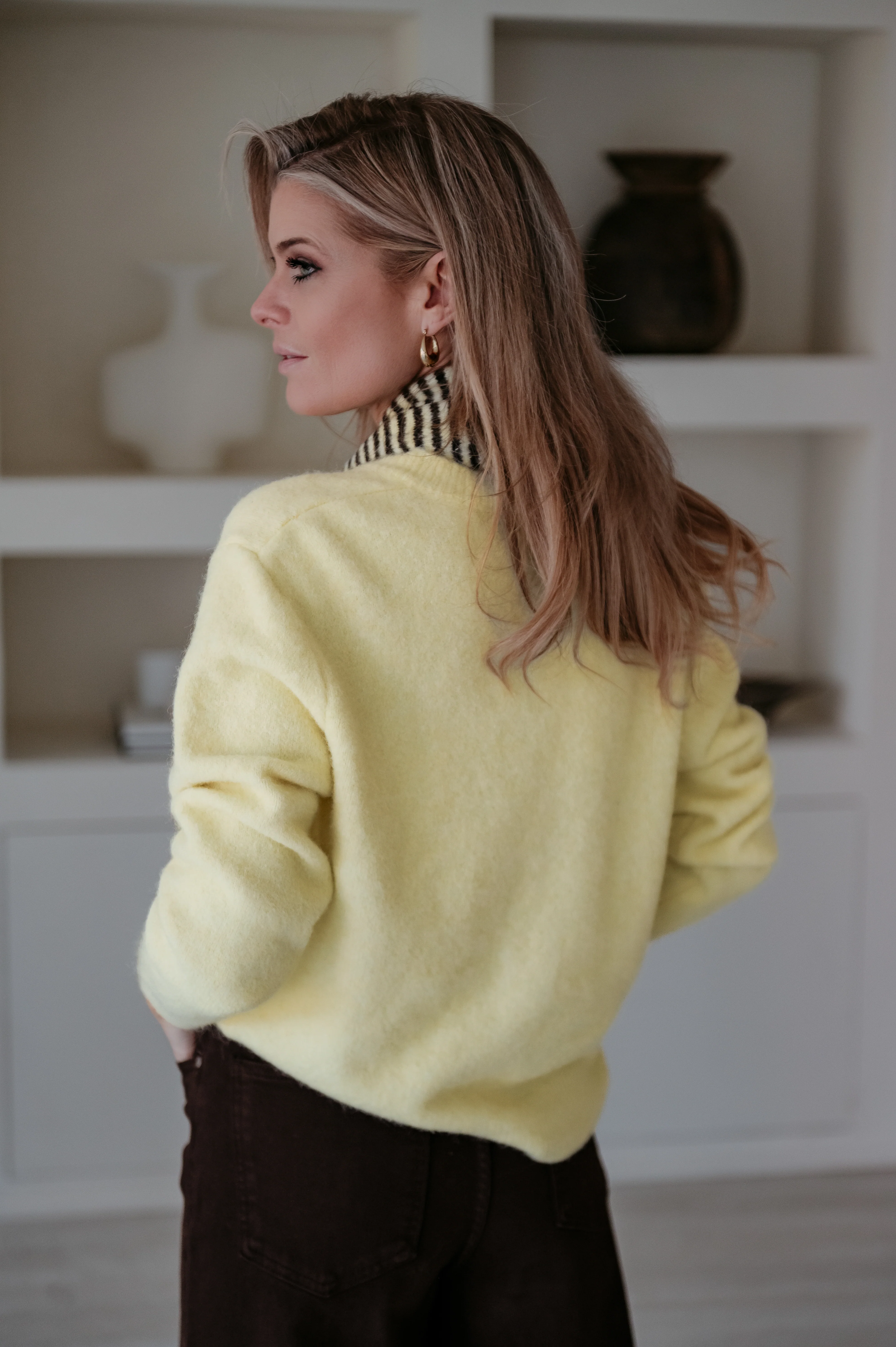 Badio knit & scarf I Yellow - Image 6