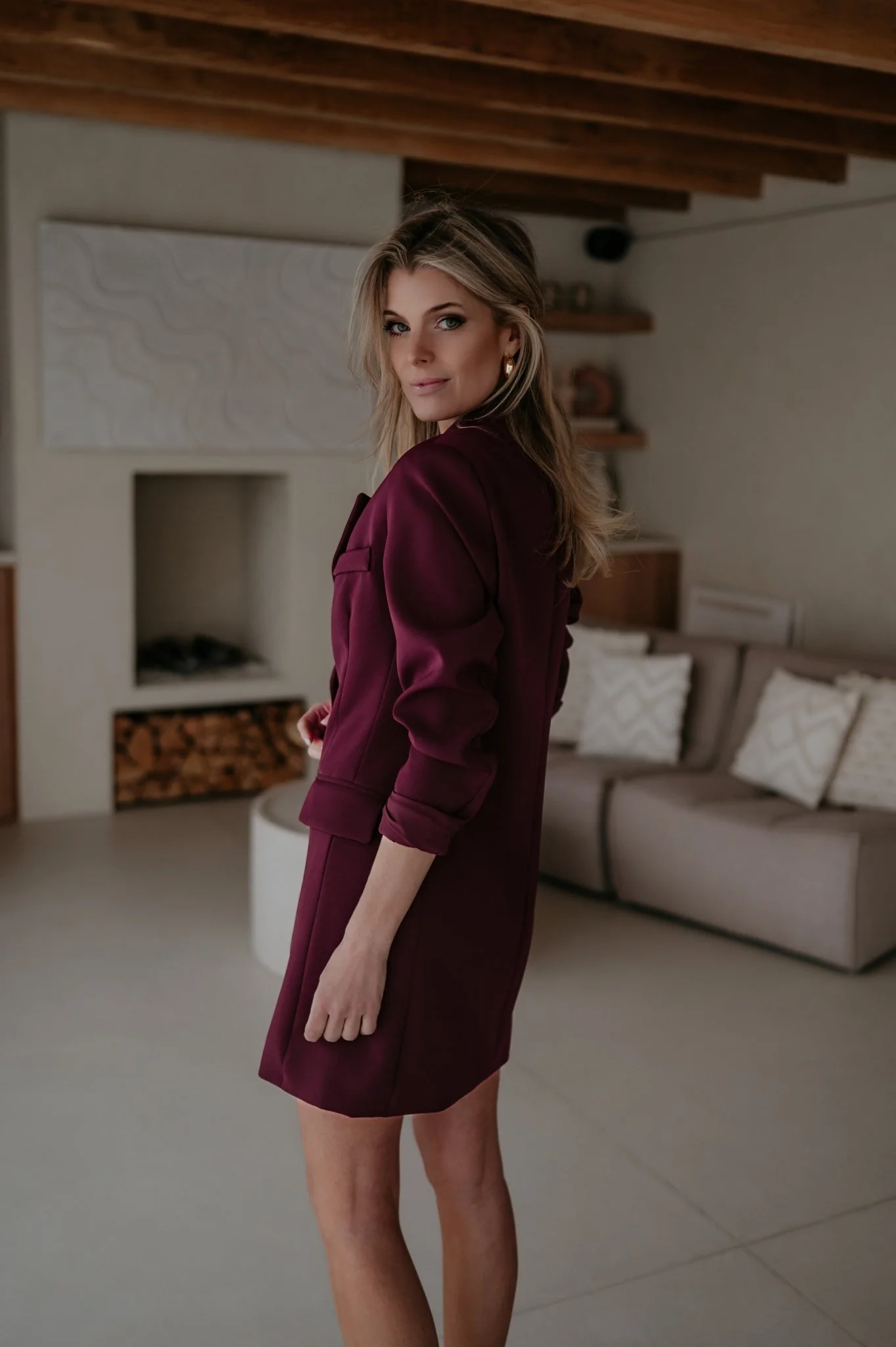Beleando dress I Burgundy - Image 12