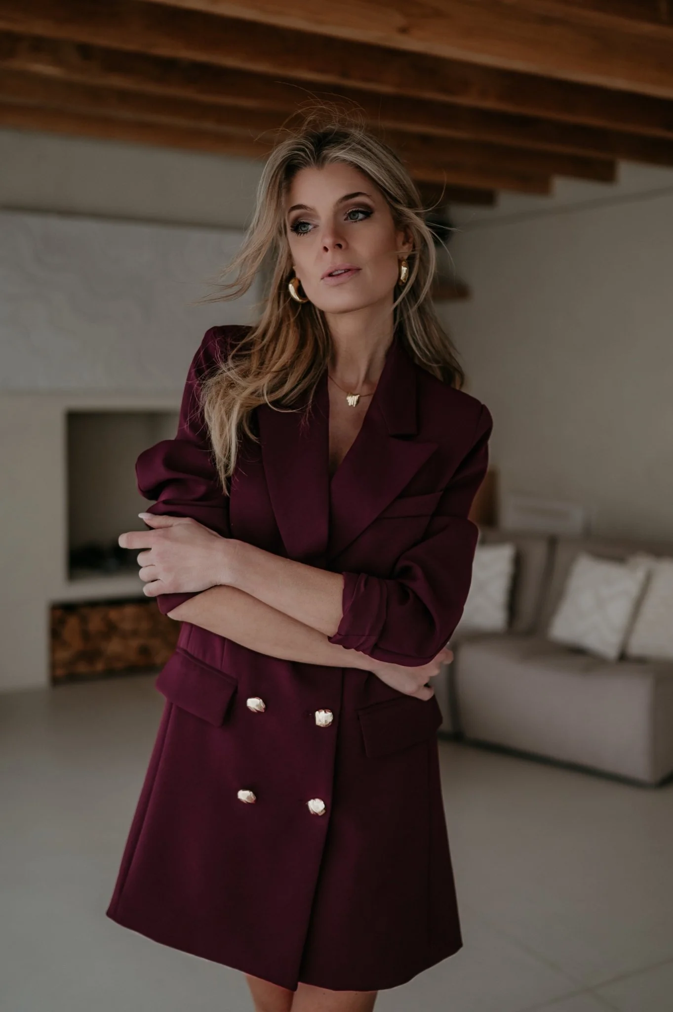 Beleando dress I Burgundy - Image 13