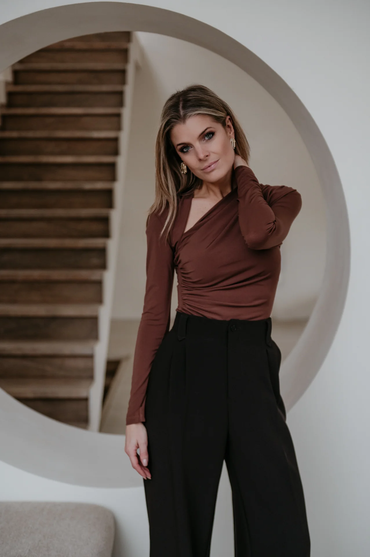 Benido top I Chocolate Brown
