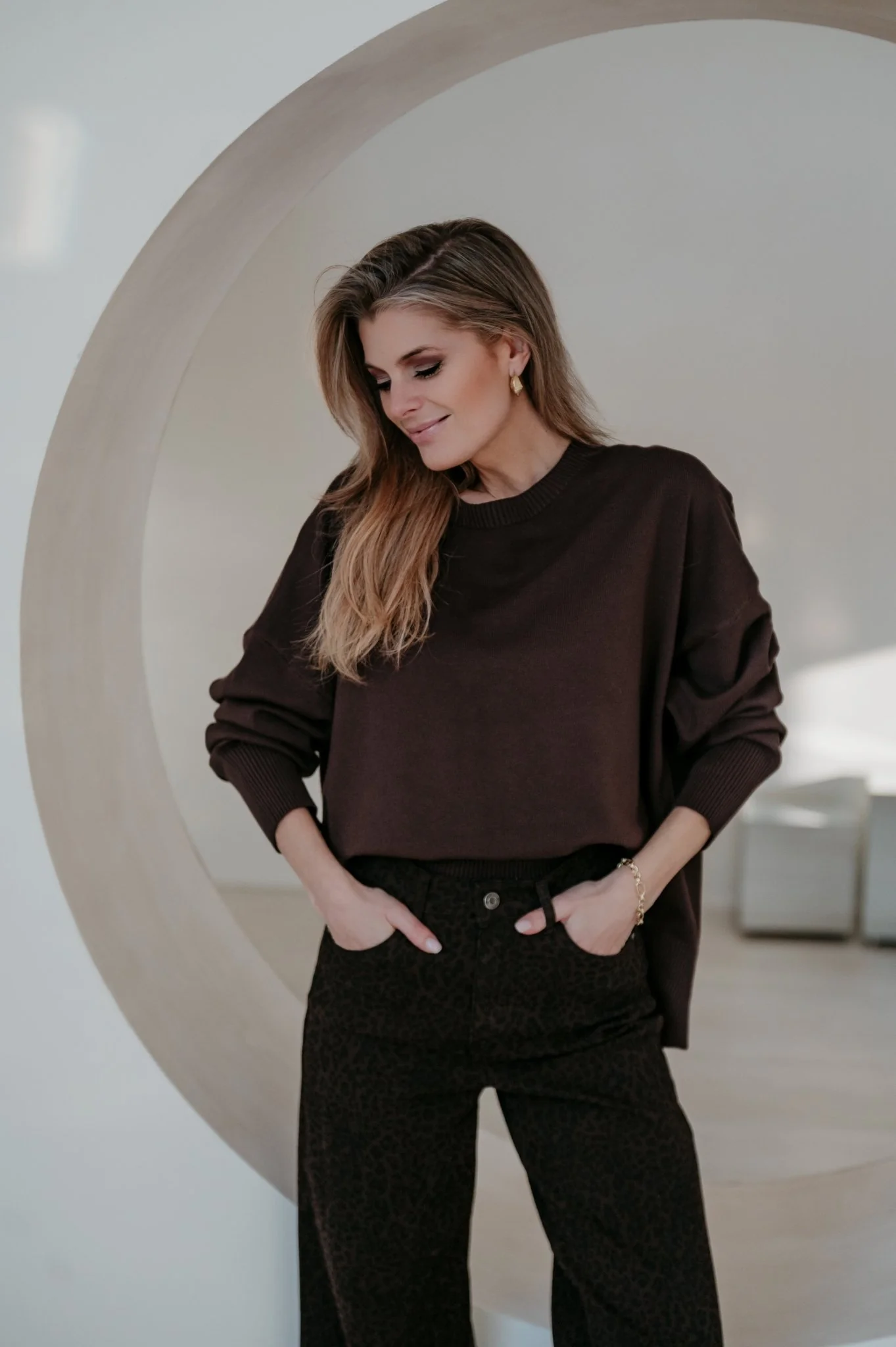 Bevuni knit I Brown - Image 10