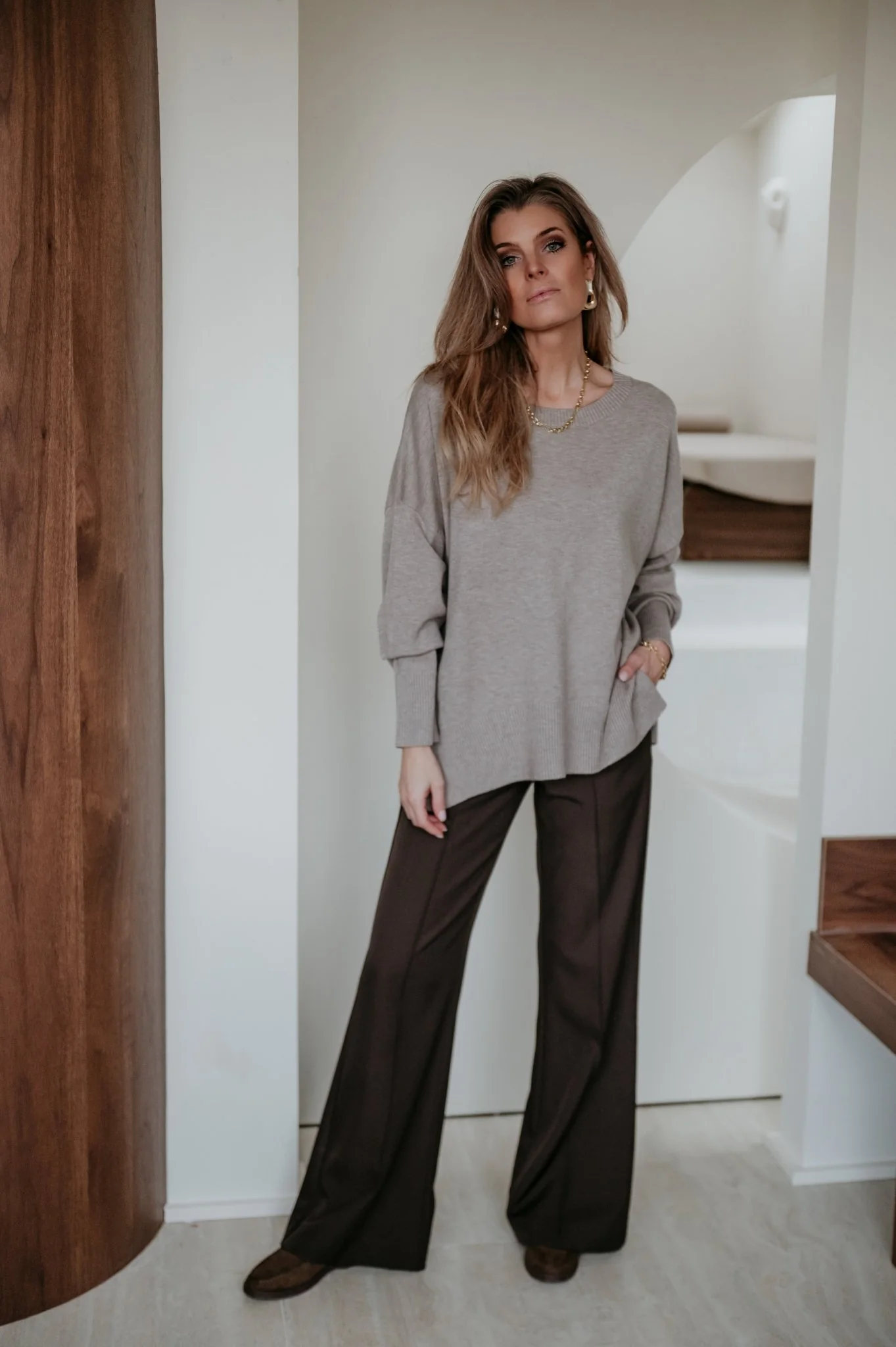 Bevuni knit I Taupe - Image 12
