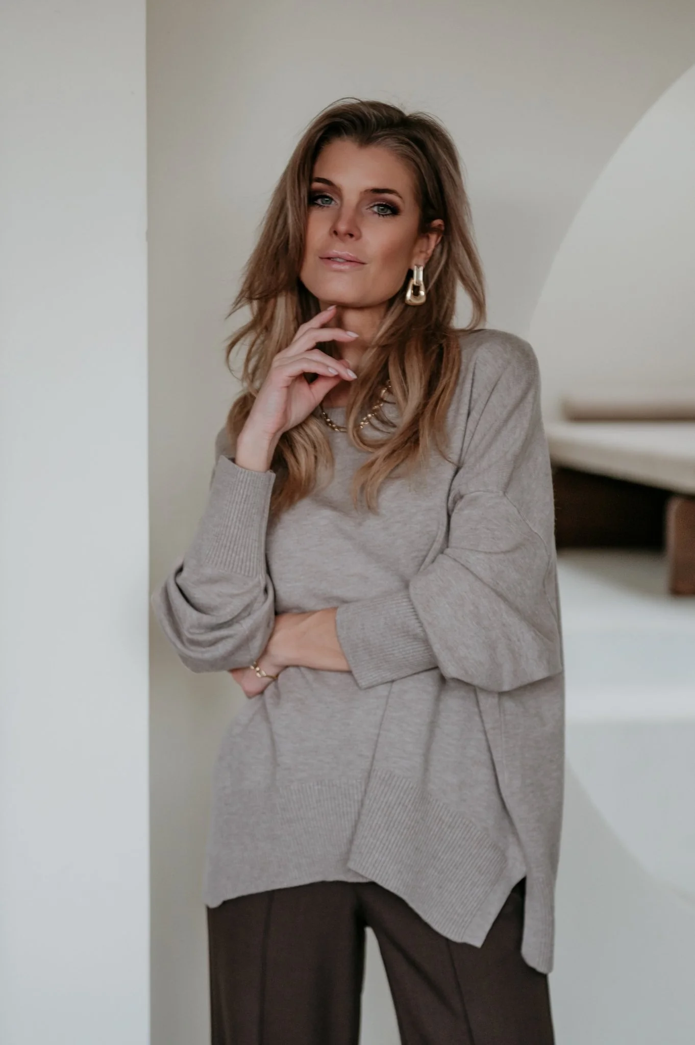 Bevuni knit I Taupe - Image 3