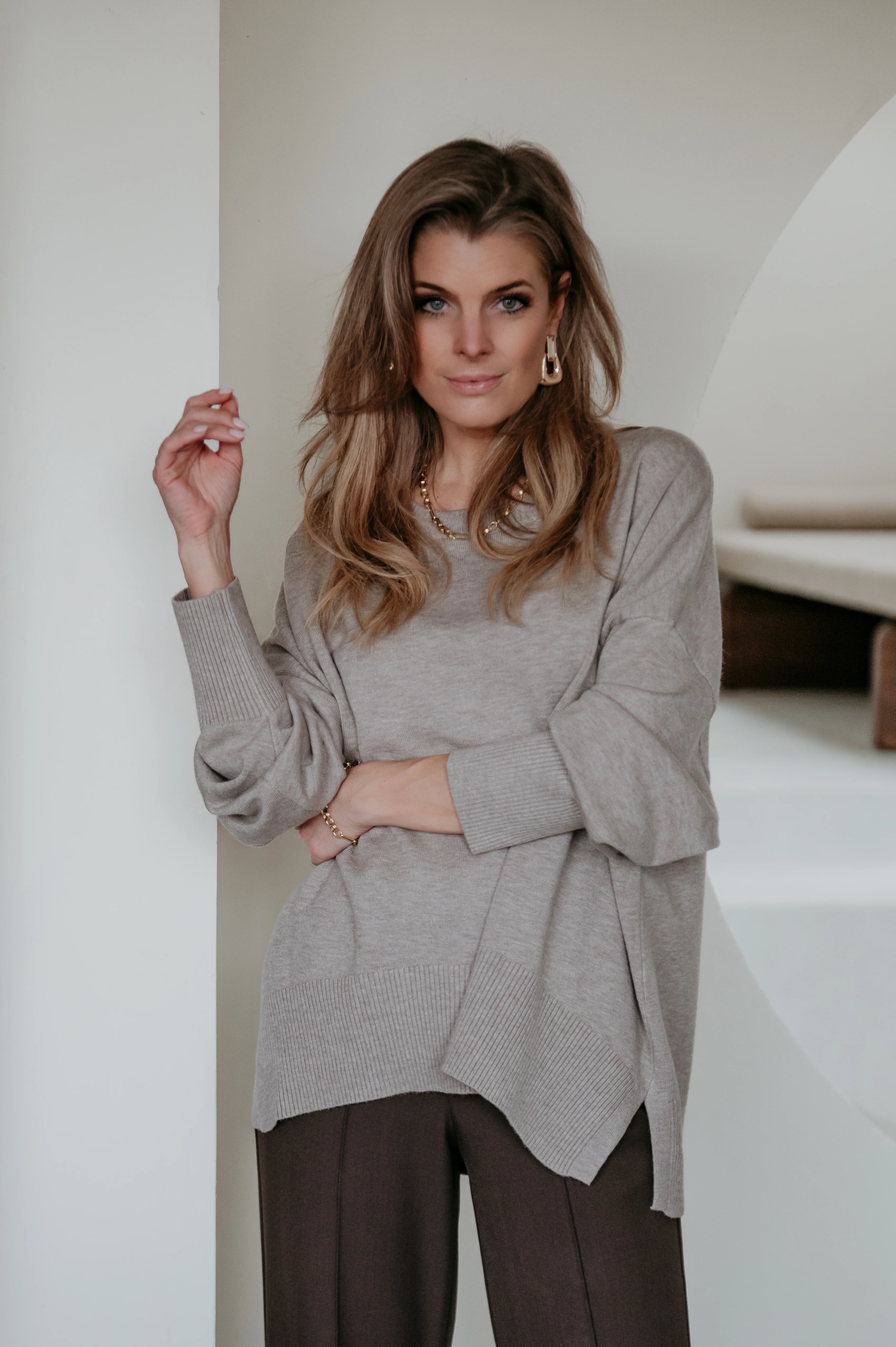 Bevuni knit I Taupe - Image 7