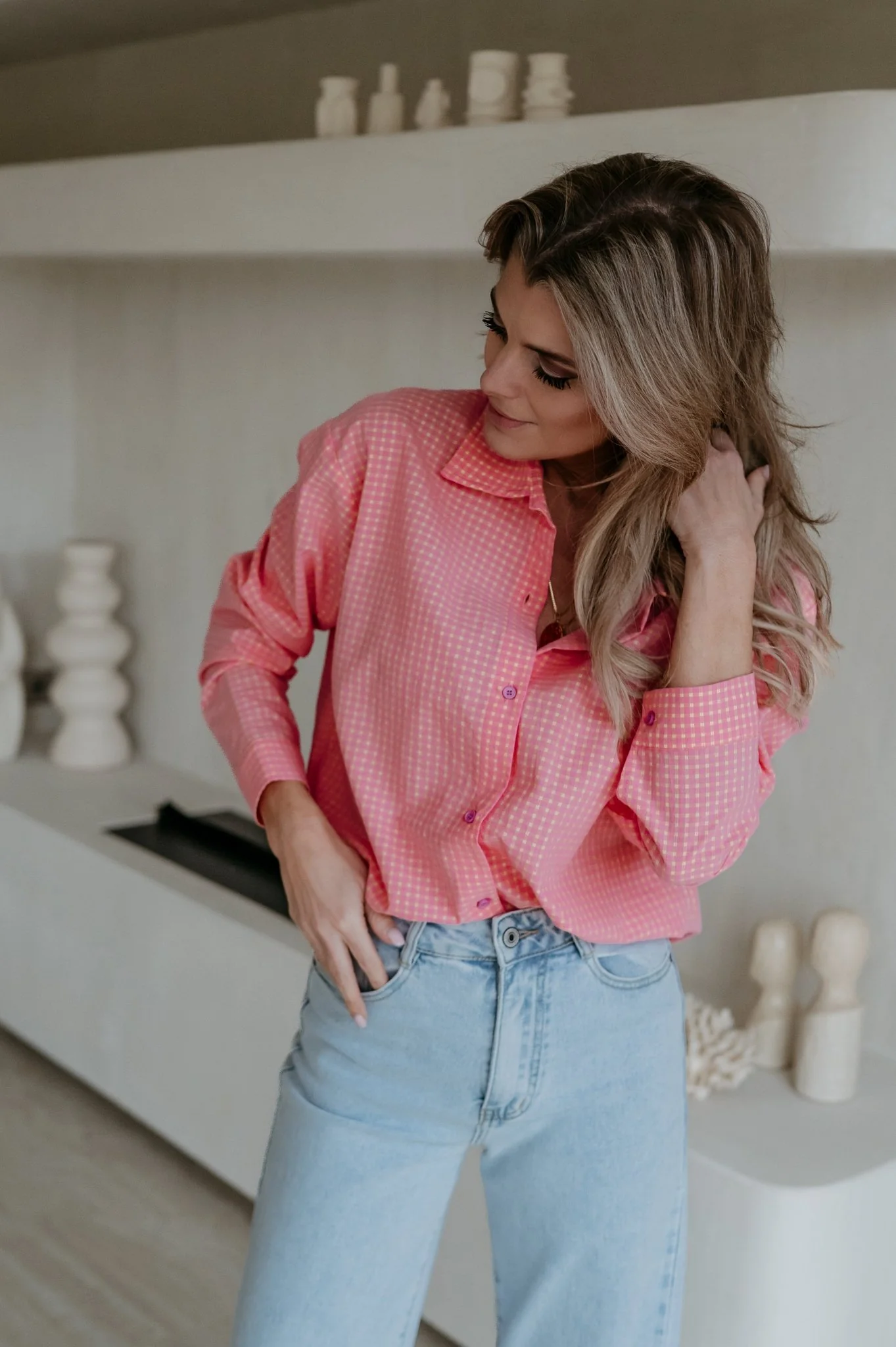 Blene shirt I Coral - Image 9
