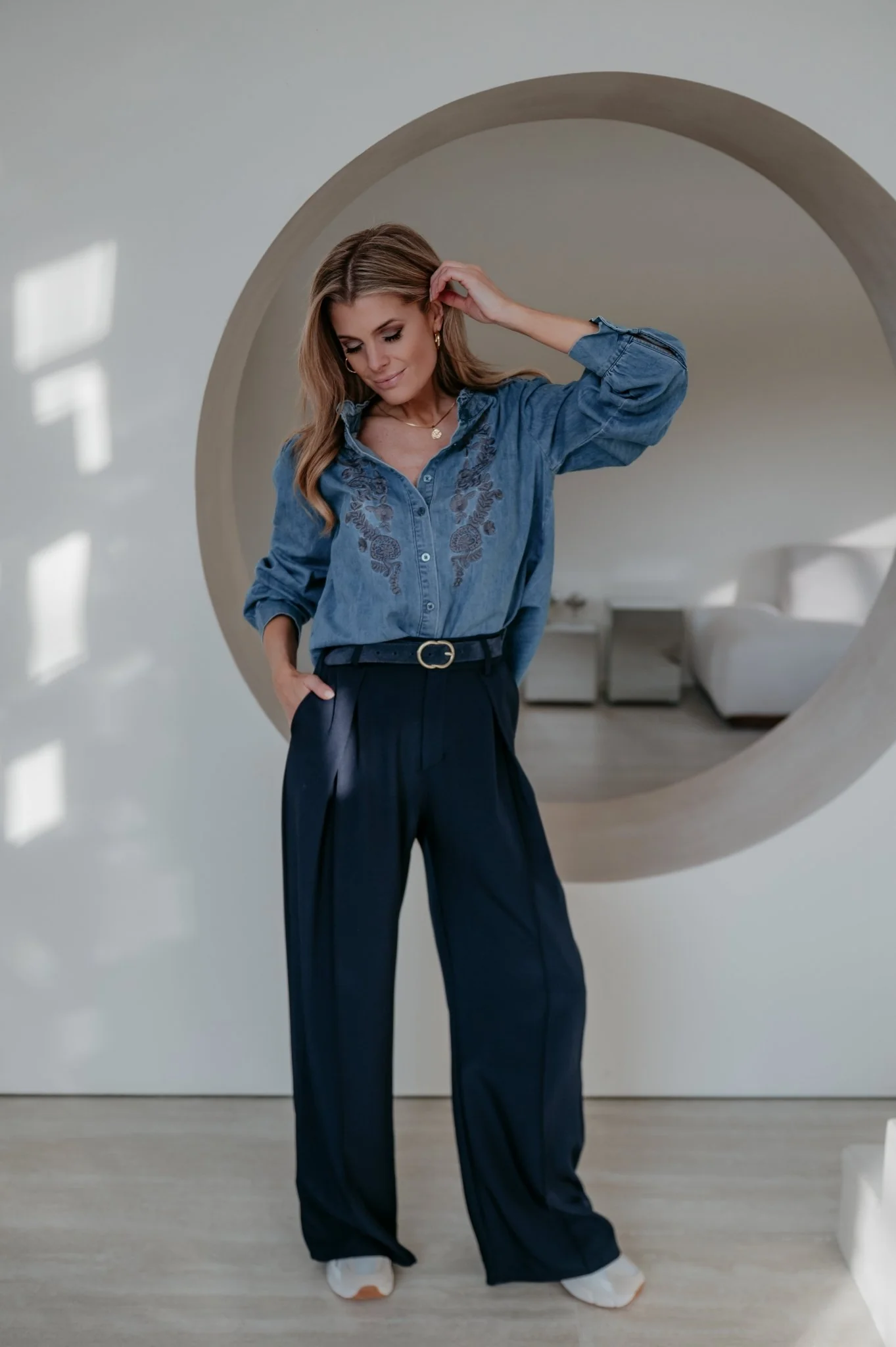 Bravi blouse I Blue - Image 11
