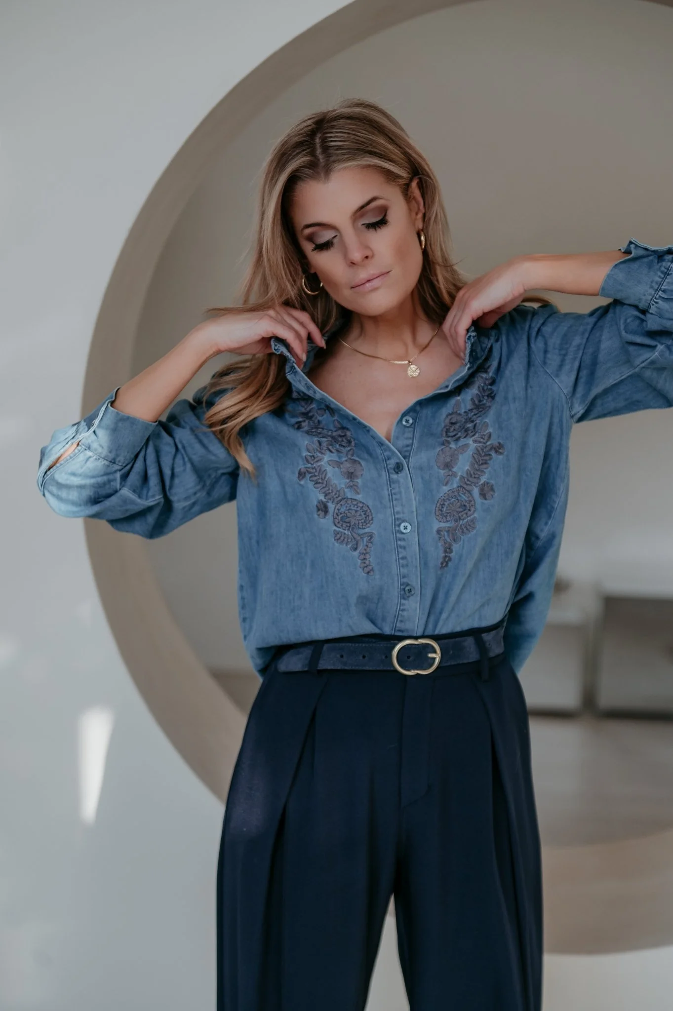 Bravi blouse I Blue - Image 3