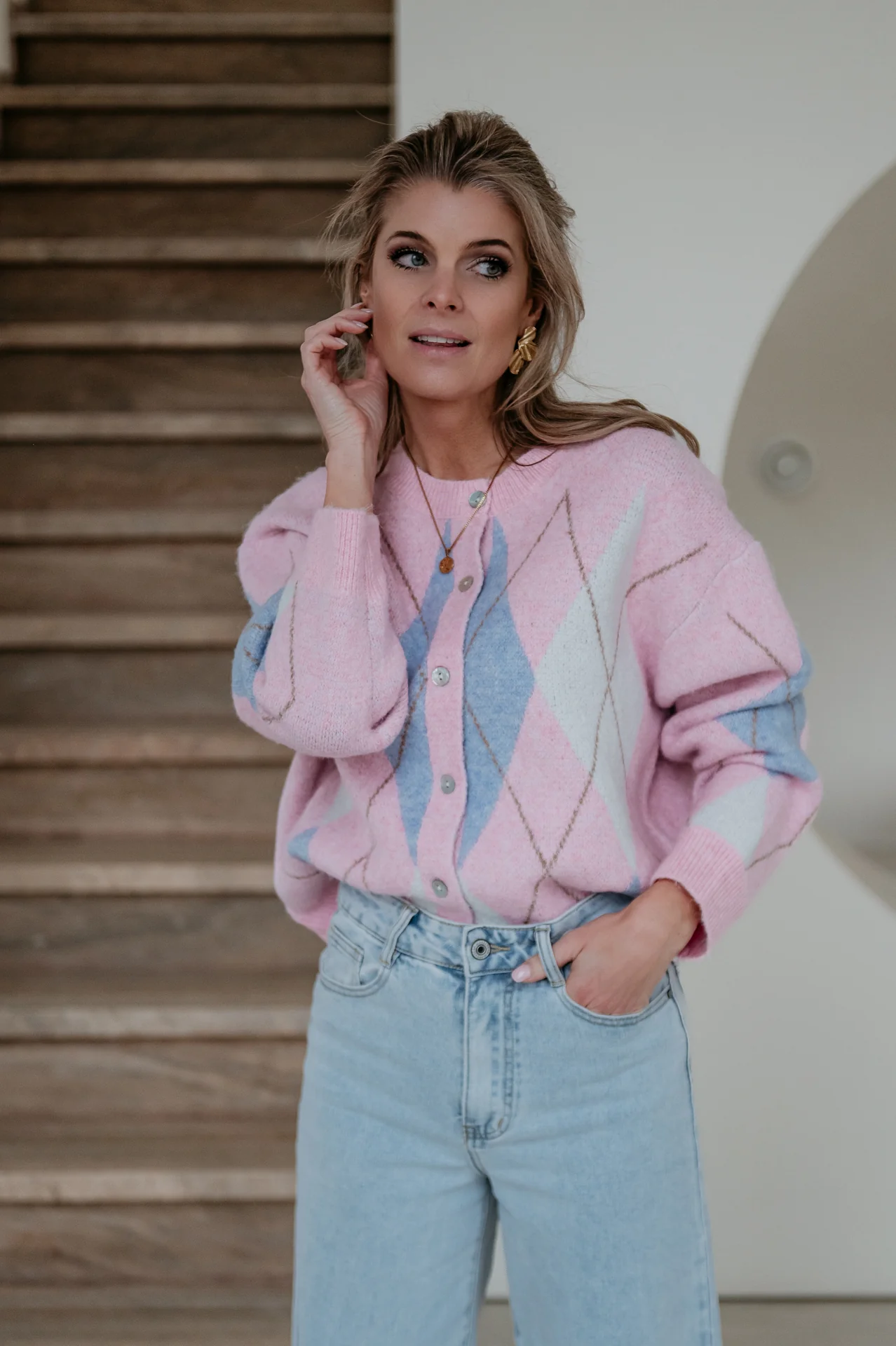 Brileda cardigan I Rose