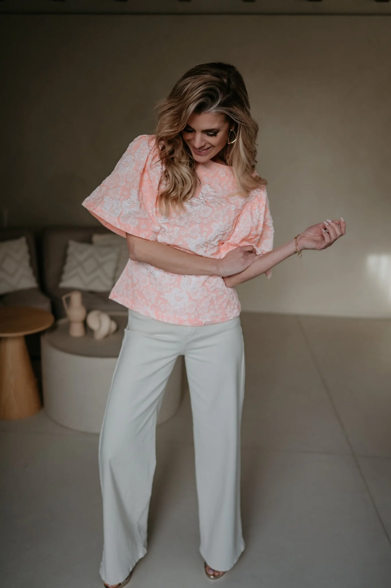 Caneli blouse I Peach - Image 10