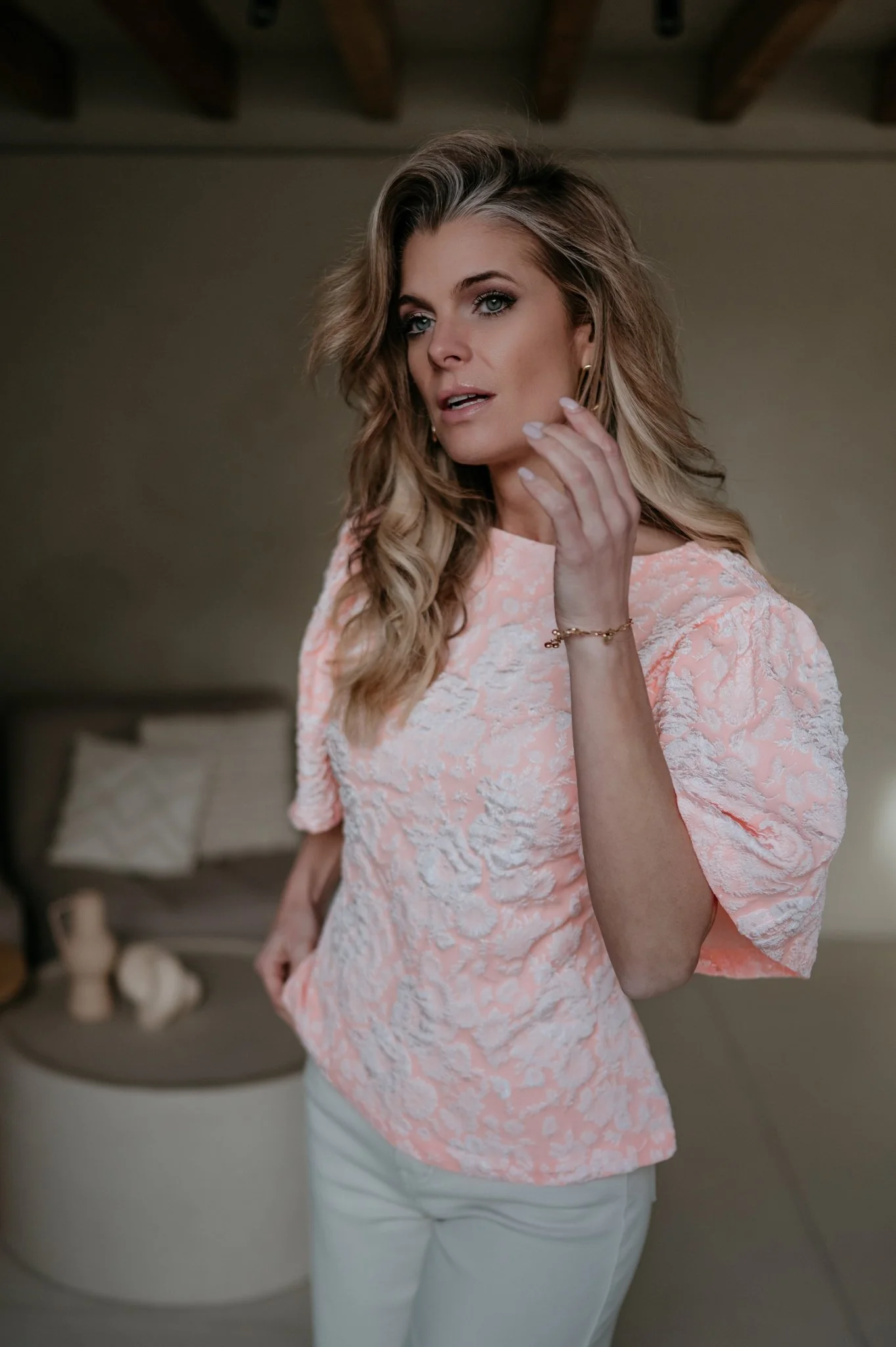 Caneli blouse I Peach - Image 3