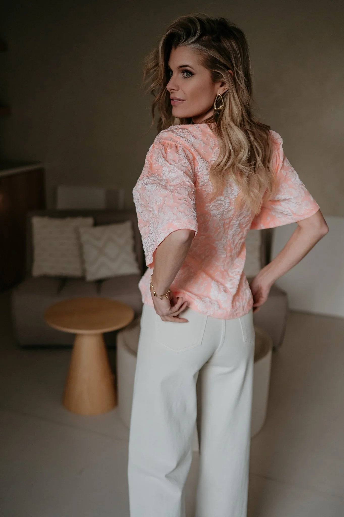 Caneli blouse I Peach - Image 4