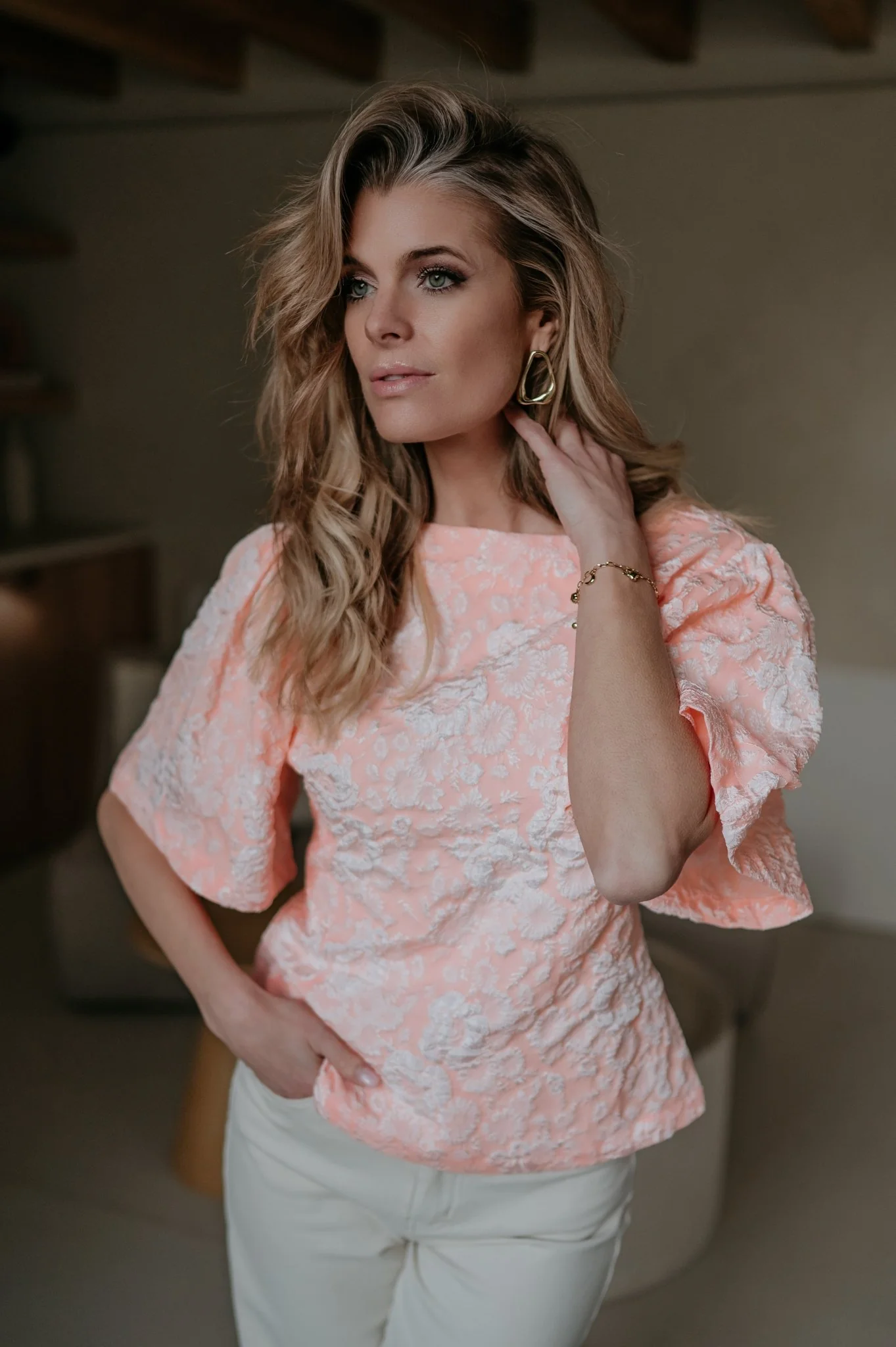 Caneli blouse I Peach - Image 8