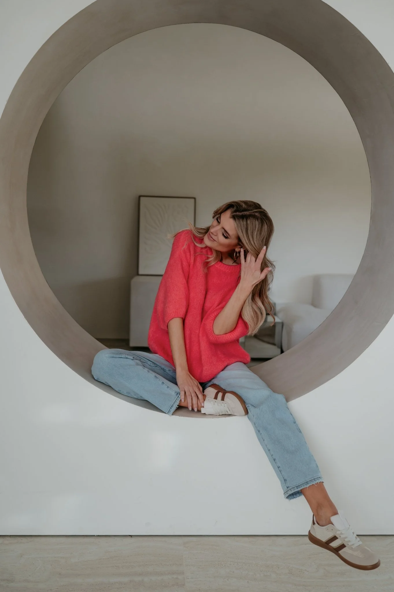 Capelo knit I Coral - Image 8
