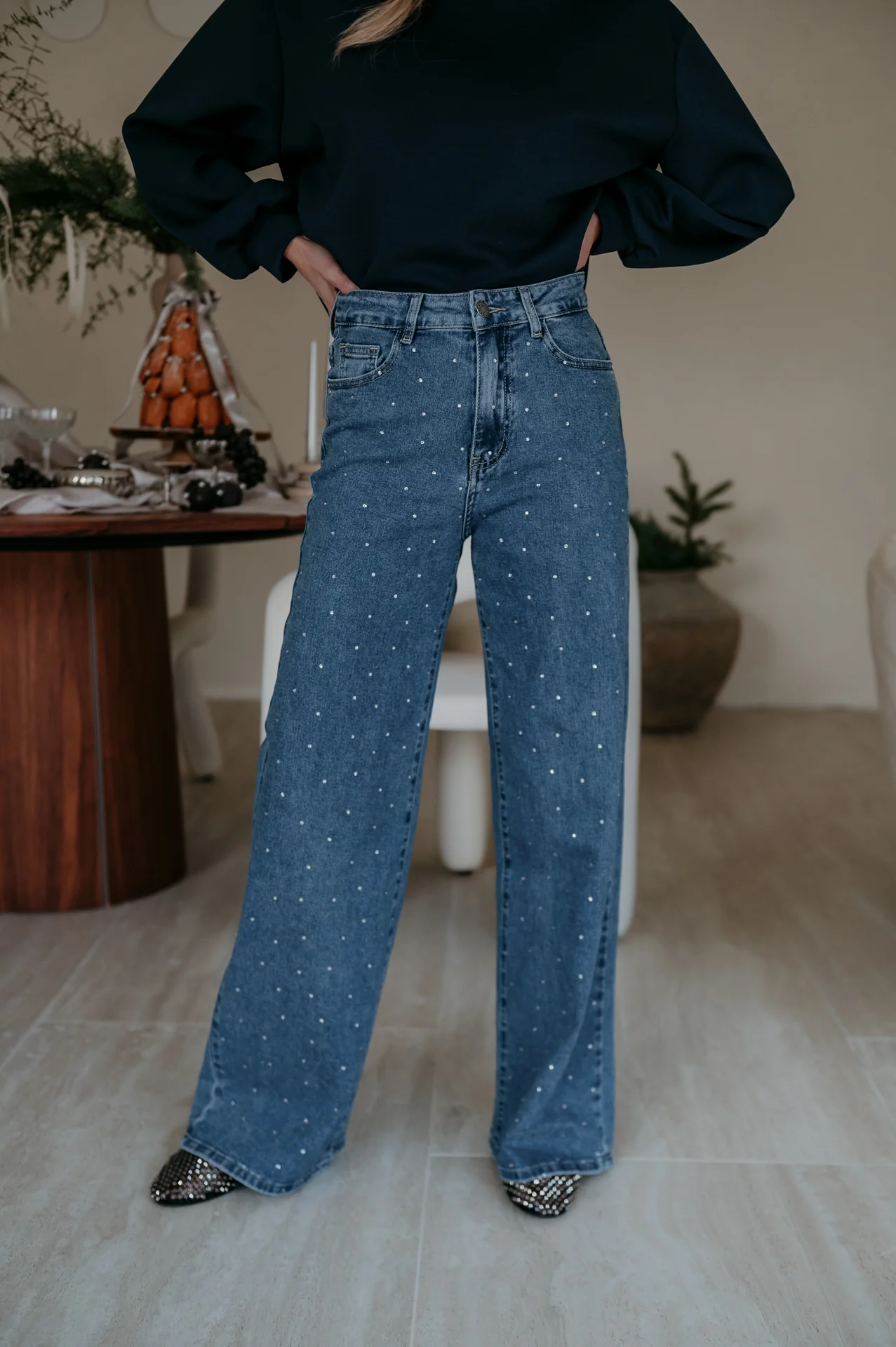 Cotto jeans I Blue Glitter - Image 4