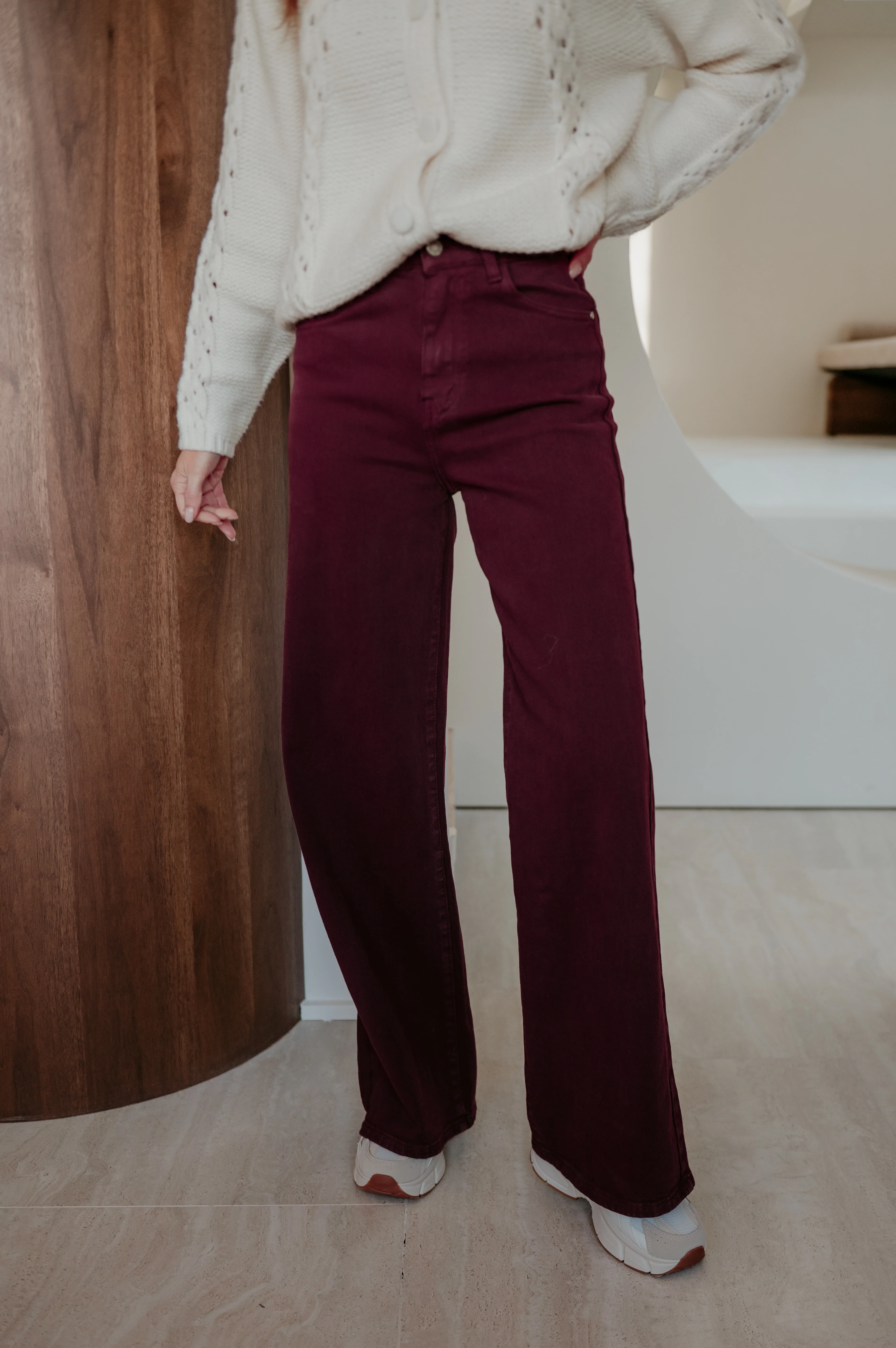 Cotto jeans I Burgundy