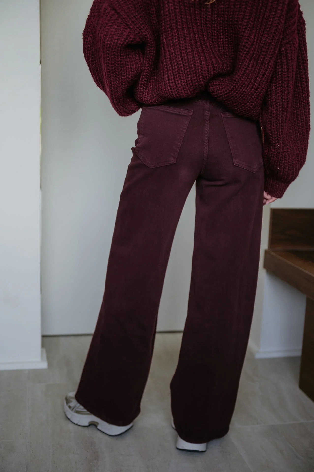 Cotto jeans I Burgundy - Image 11