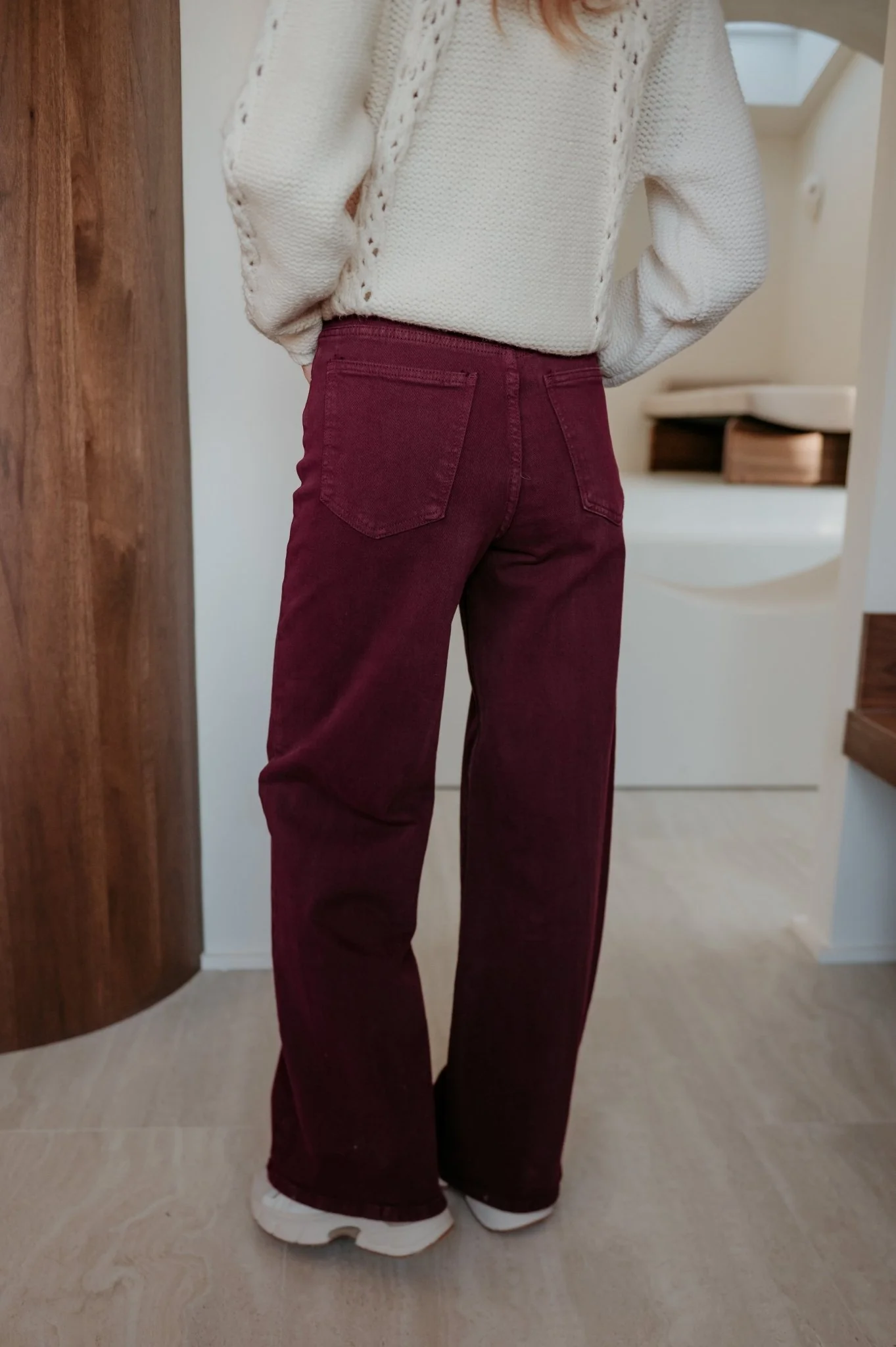 Cotto jeans I Burgundy - Image 6