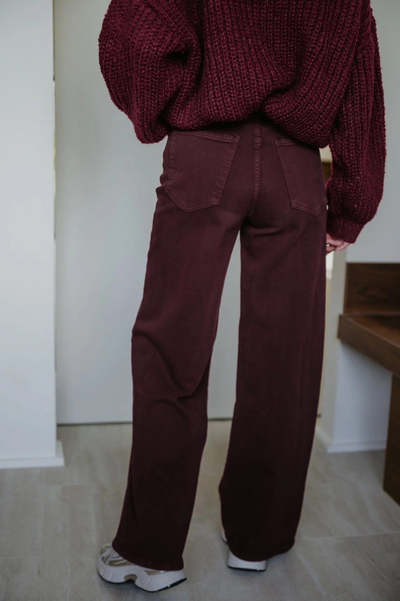 Cotto jeans I Burgundy - Image 8