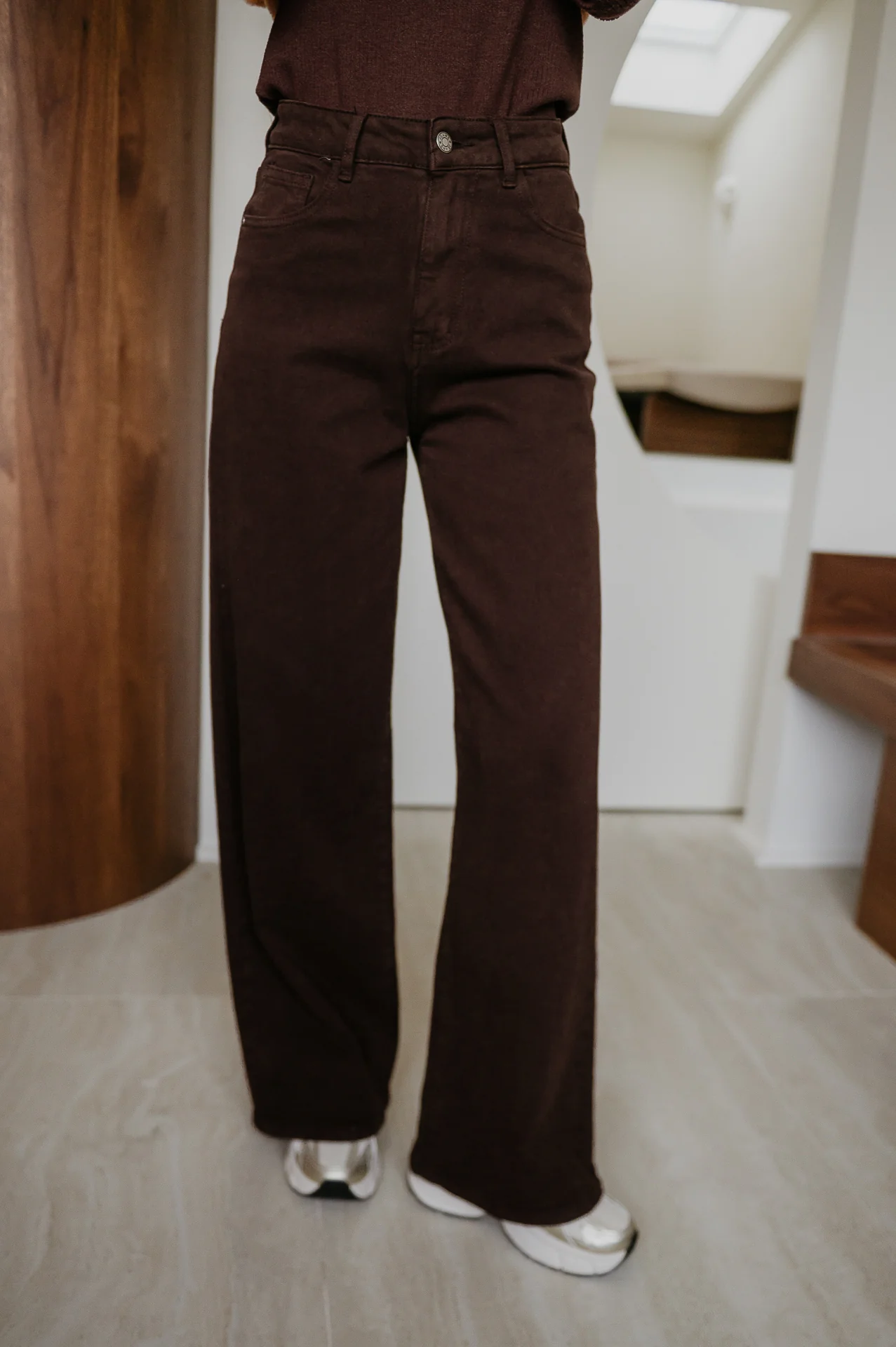 Cotto jeans I Chocolate Brown - Image 3