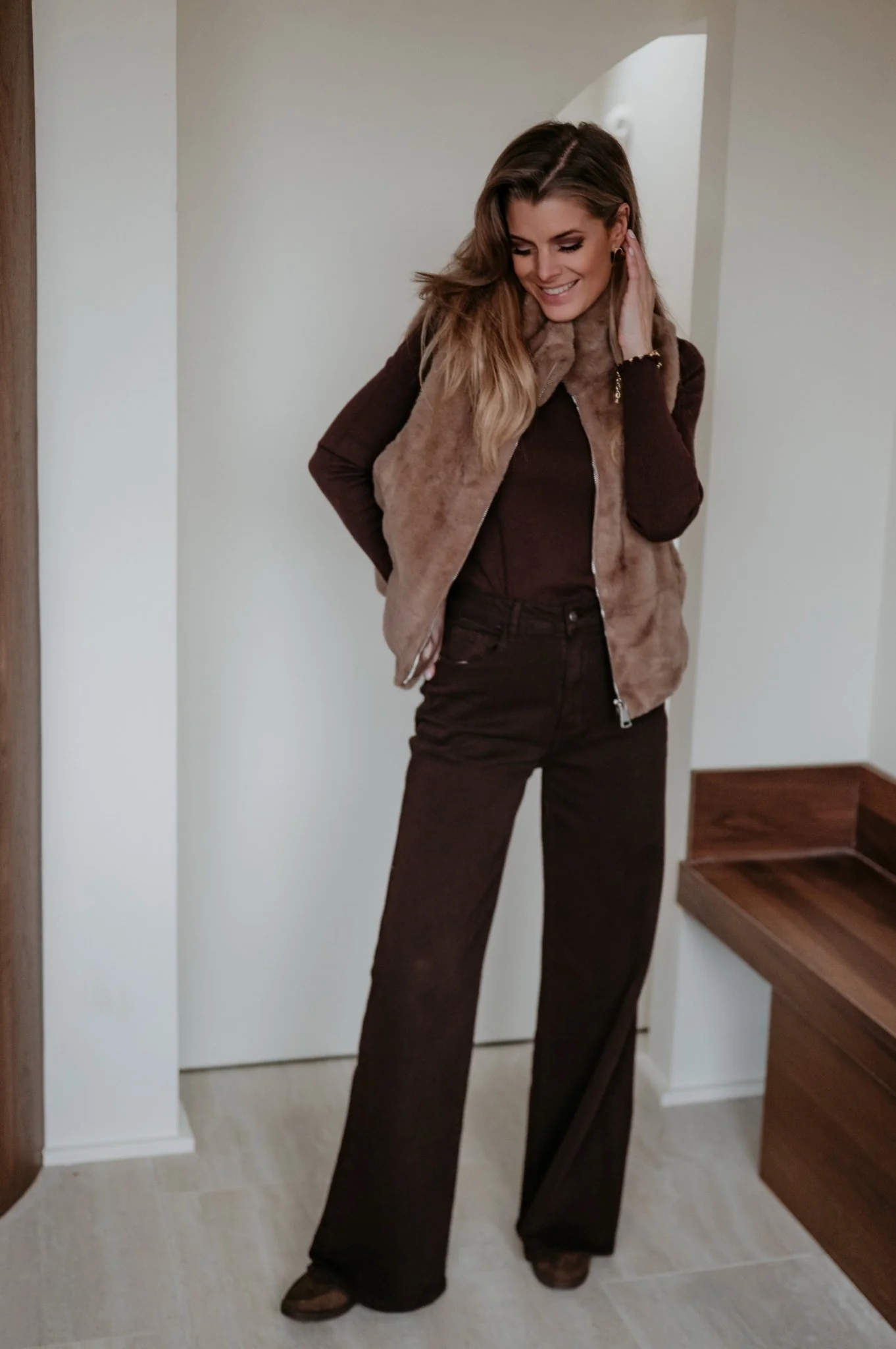 Cotto jeans I Chocolate Brown - Image 5