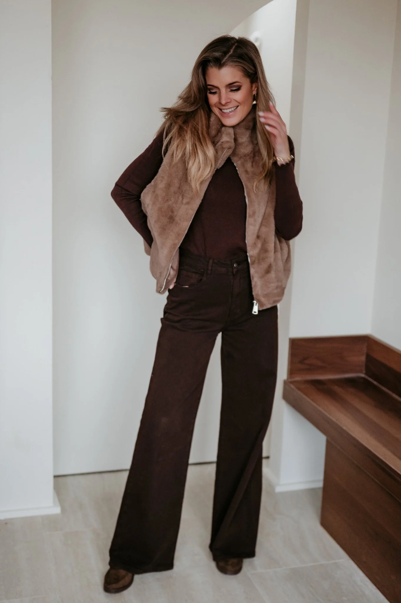 Cotto jeans I Chocolate Brown - Image 8