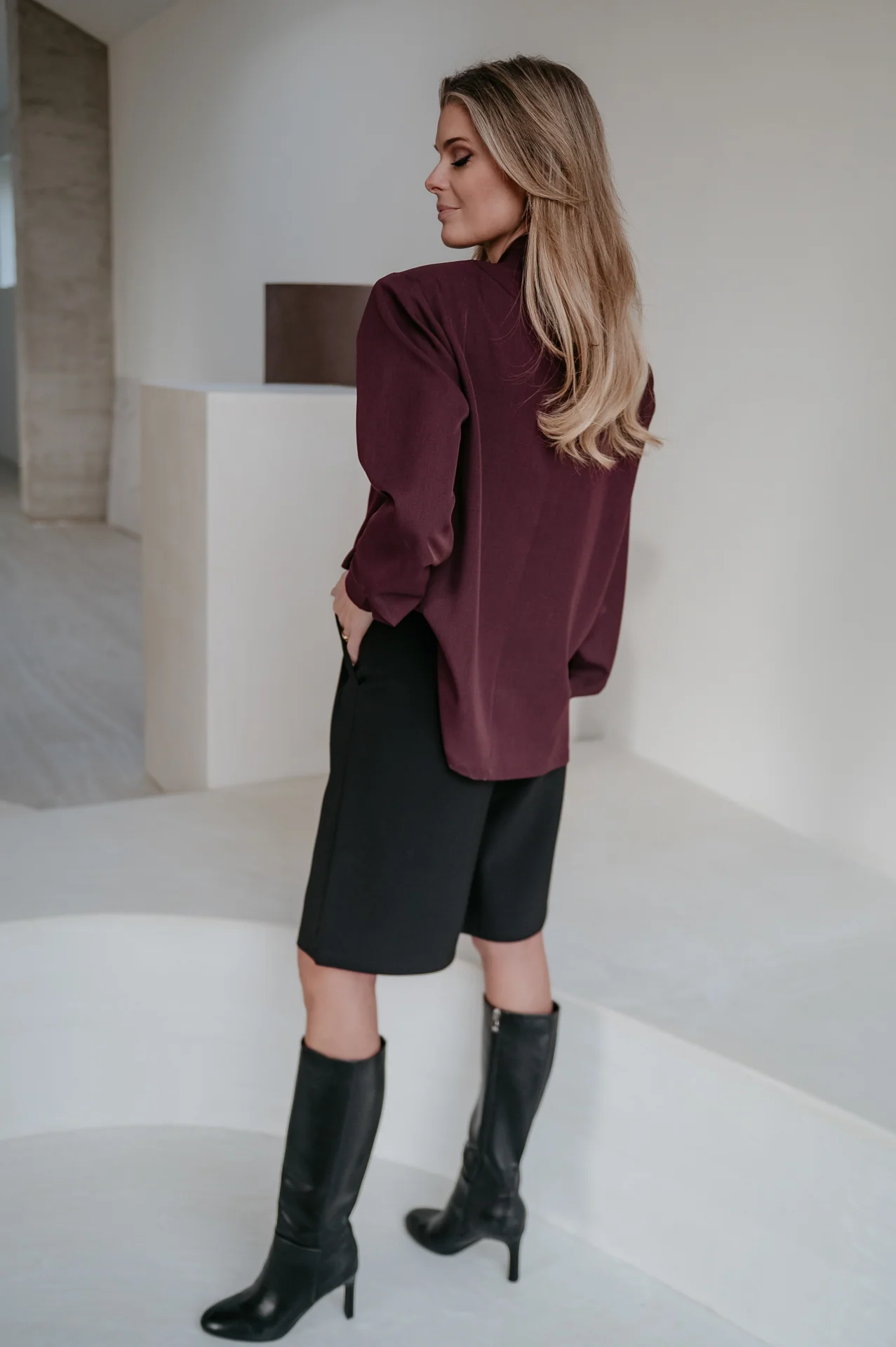 Crevine shirt I Aubergine - Image 4