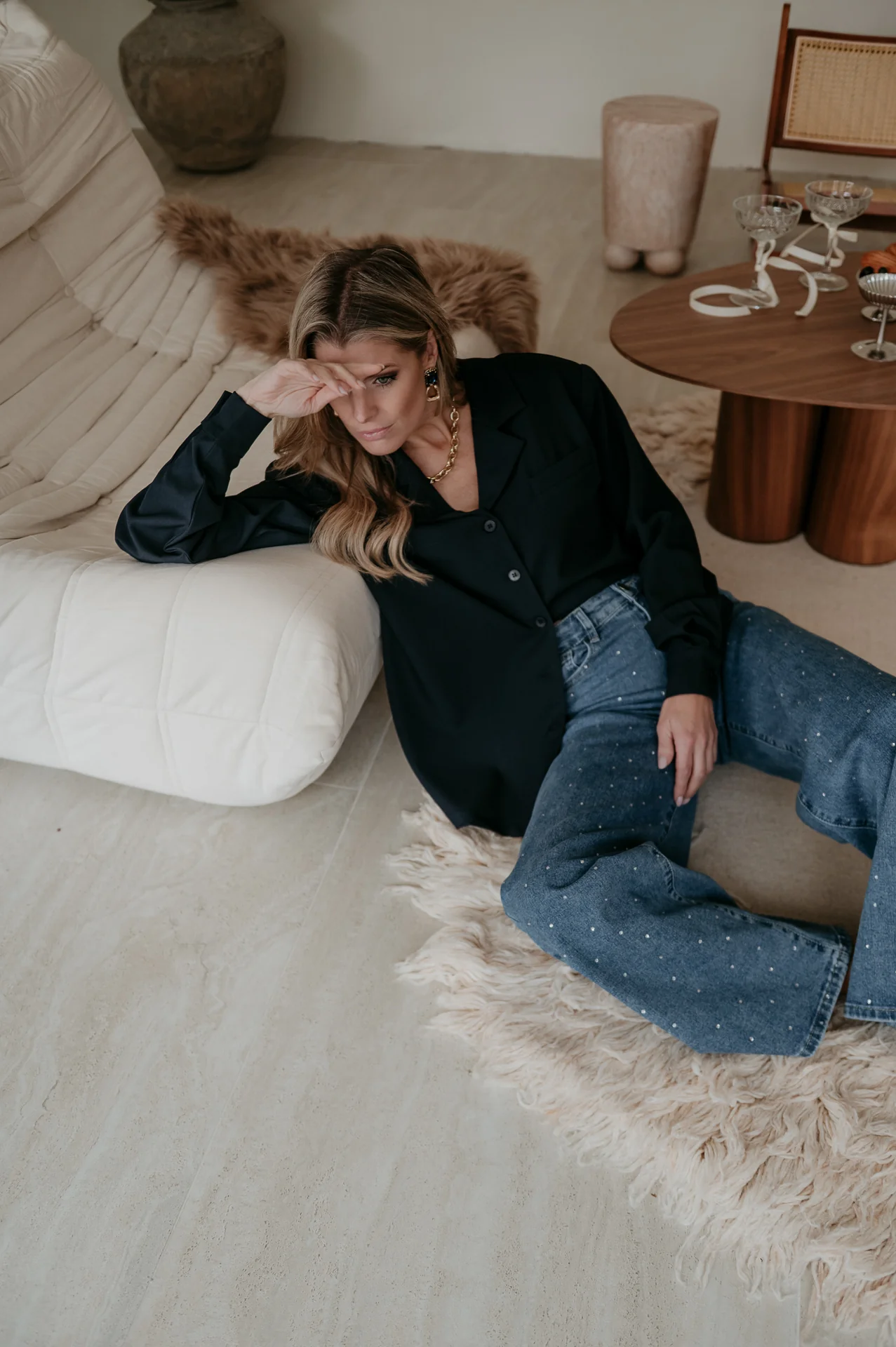 Crevine shirt I Navy Blue - Image 16