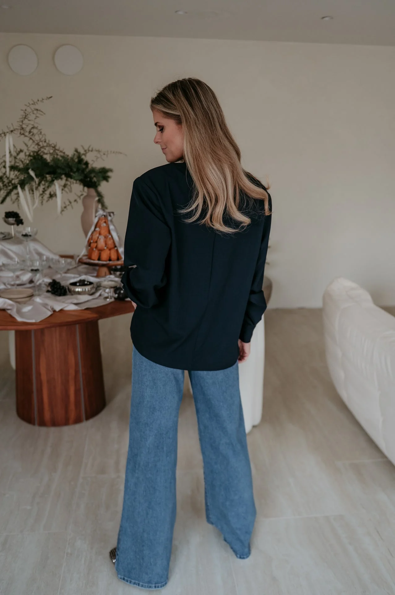 Crevine shirt I Navy Blue - Image 7