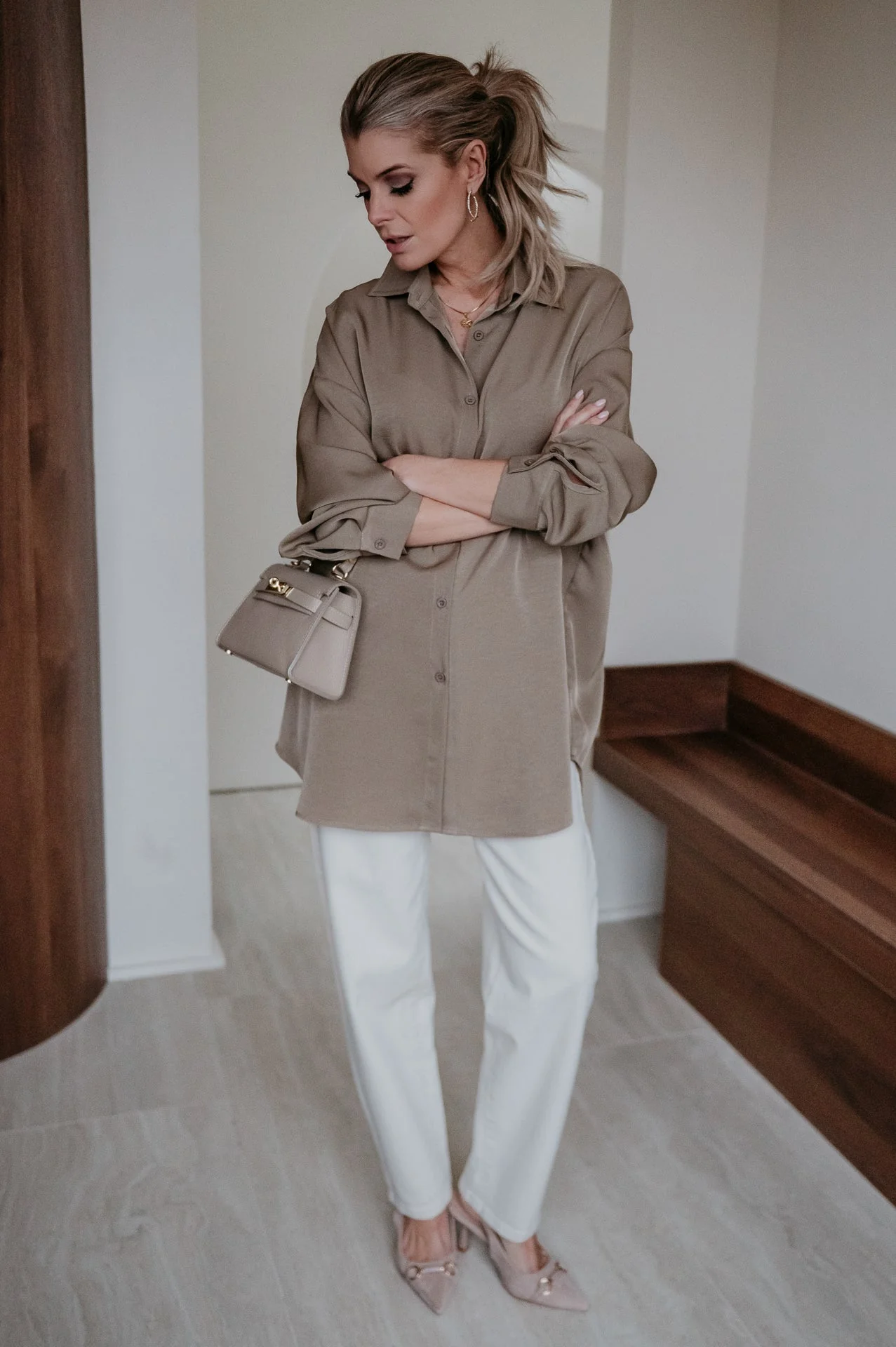 Deloro shirt I Taupe - Image 5