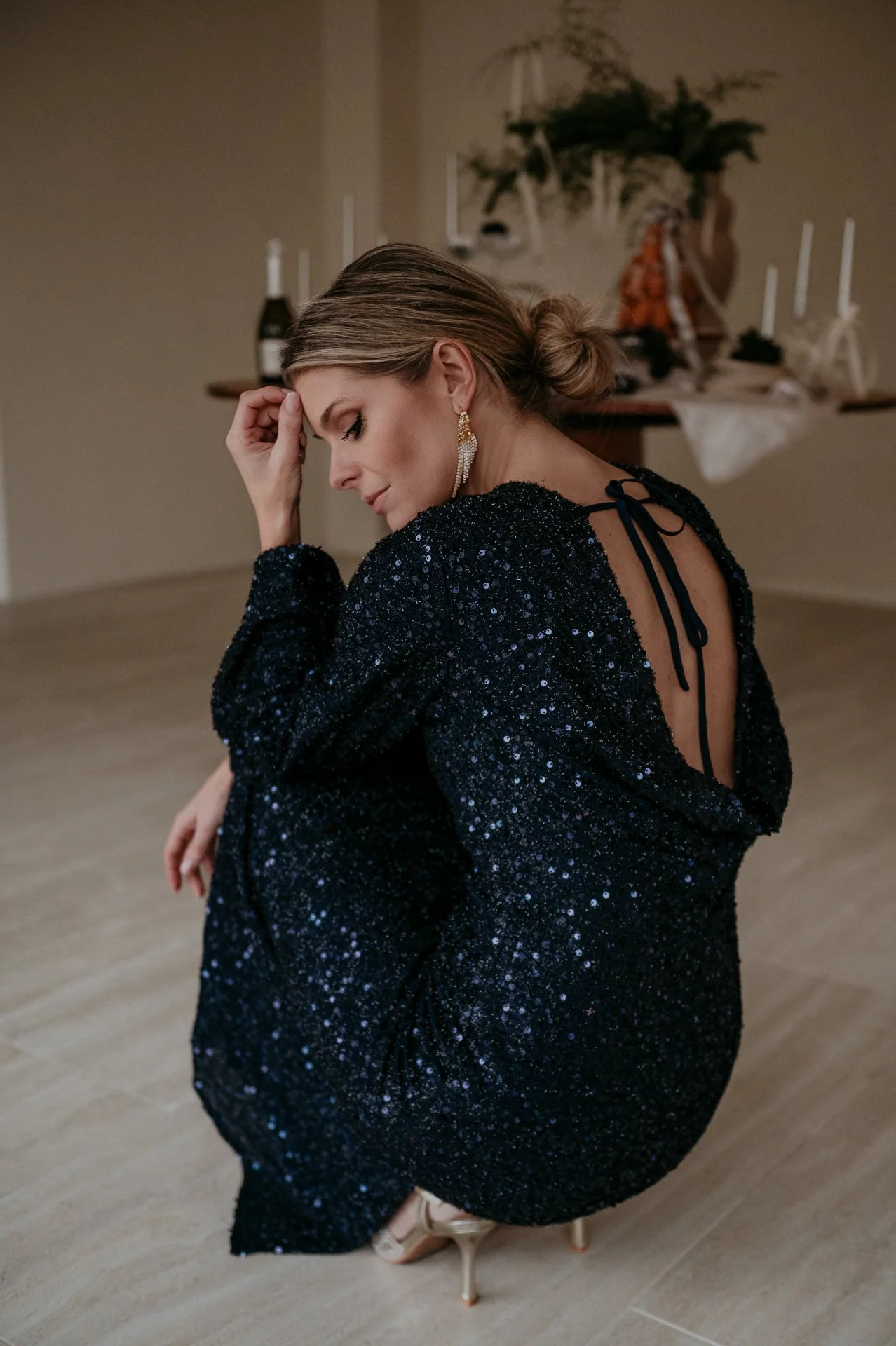 Denere dress I Navy Blue - Image 10
