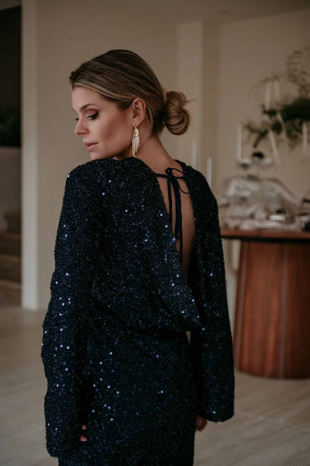 Denere dress I Navy Blue - Image 11