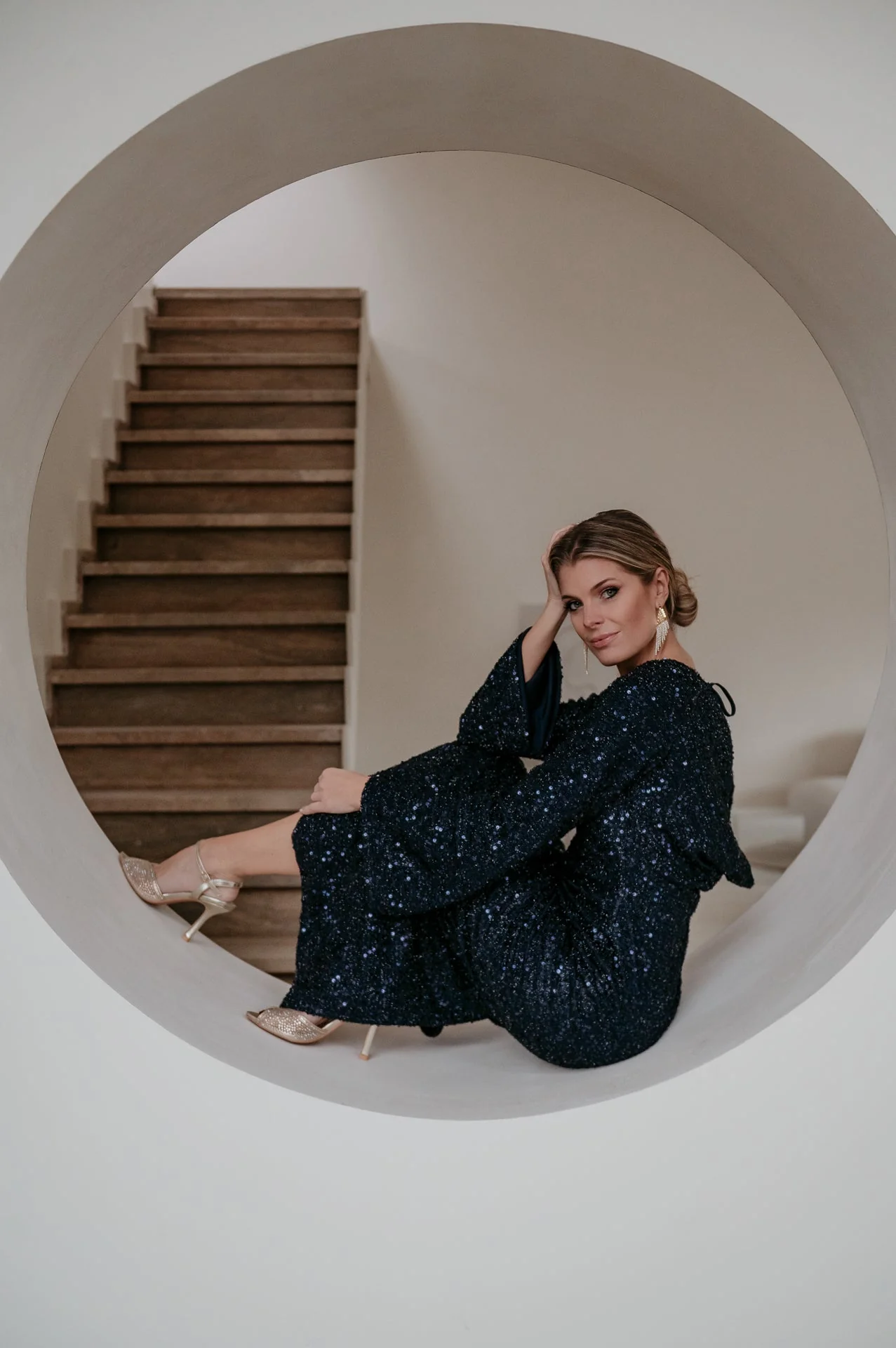 Denere dress I Navy Blue - Image 13