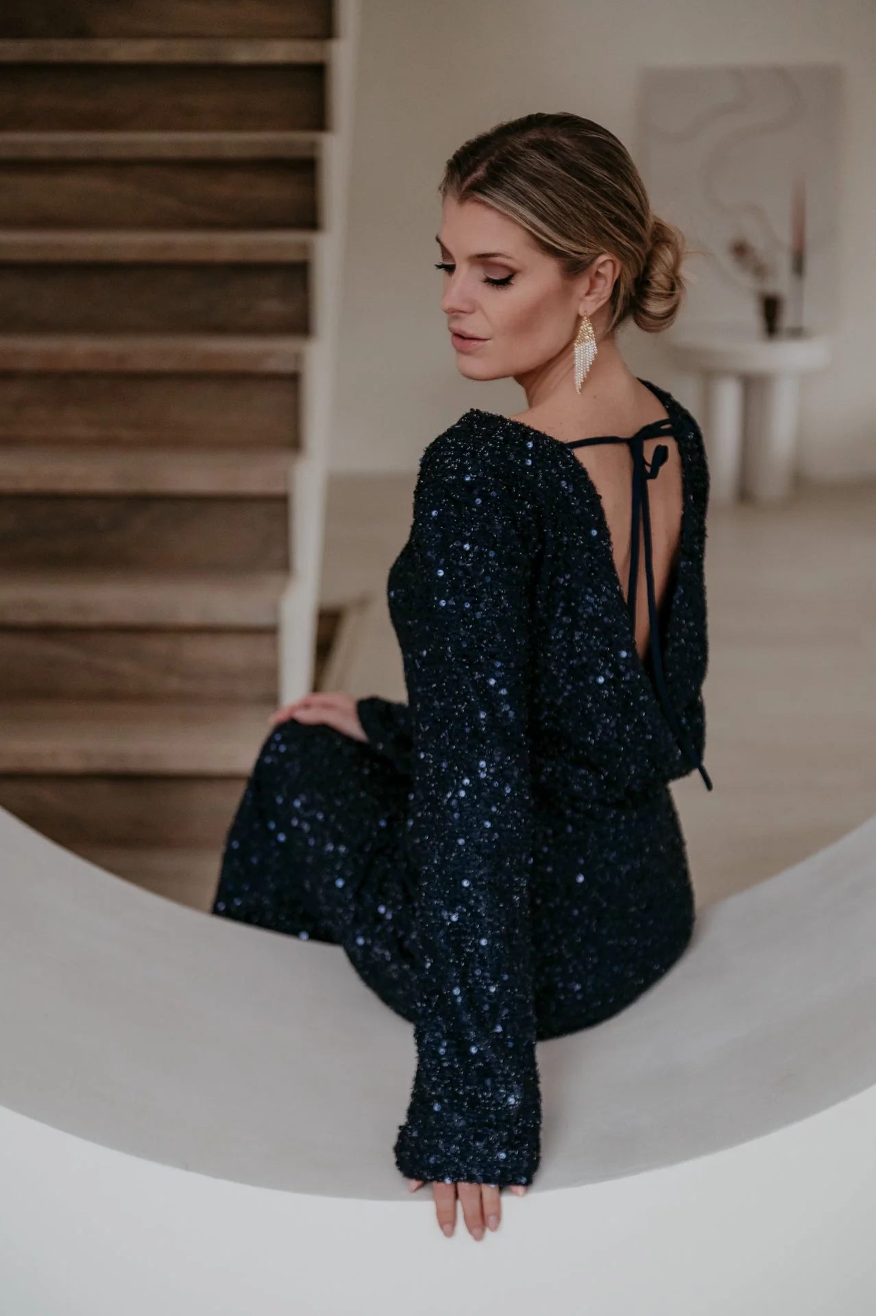 Denere dress I Navy Blue - Image 17
