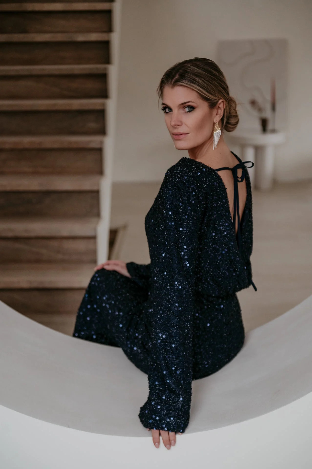 Denere dress I Navy Blue - Image 18
