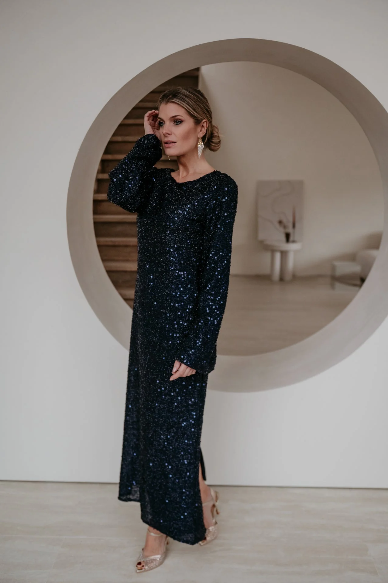 Denere dress I Navy Blue - Image 9