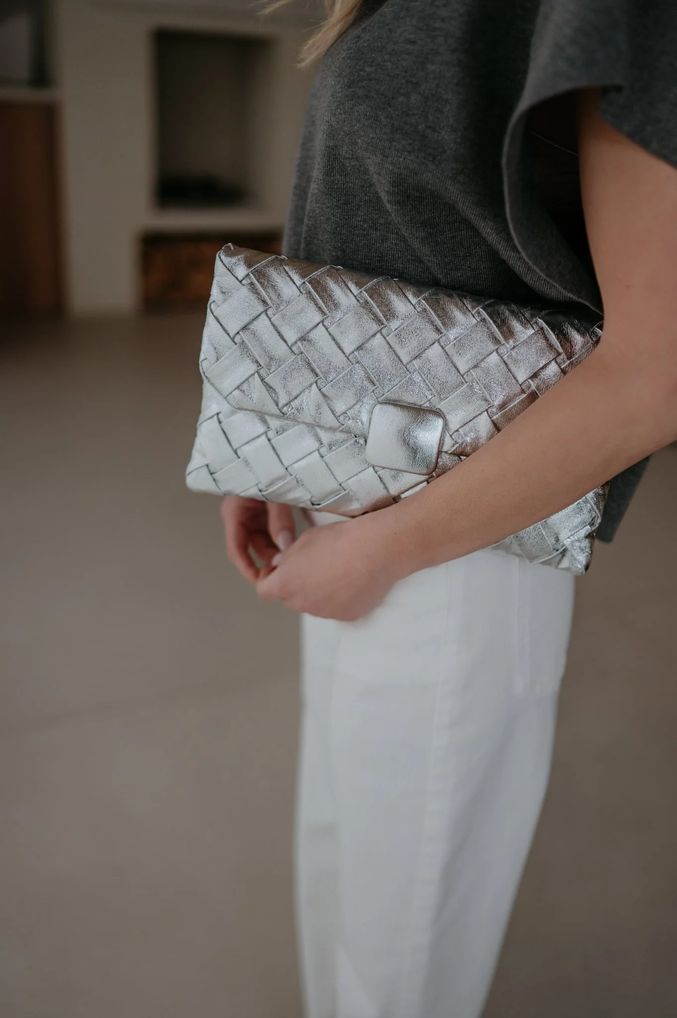 Dentoso handbag I Silver - Image 4