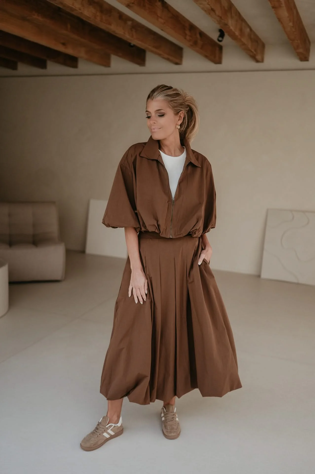 Diletto skirt I Chocolate Brown - Image 3